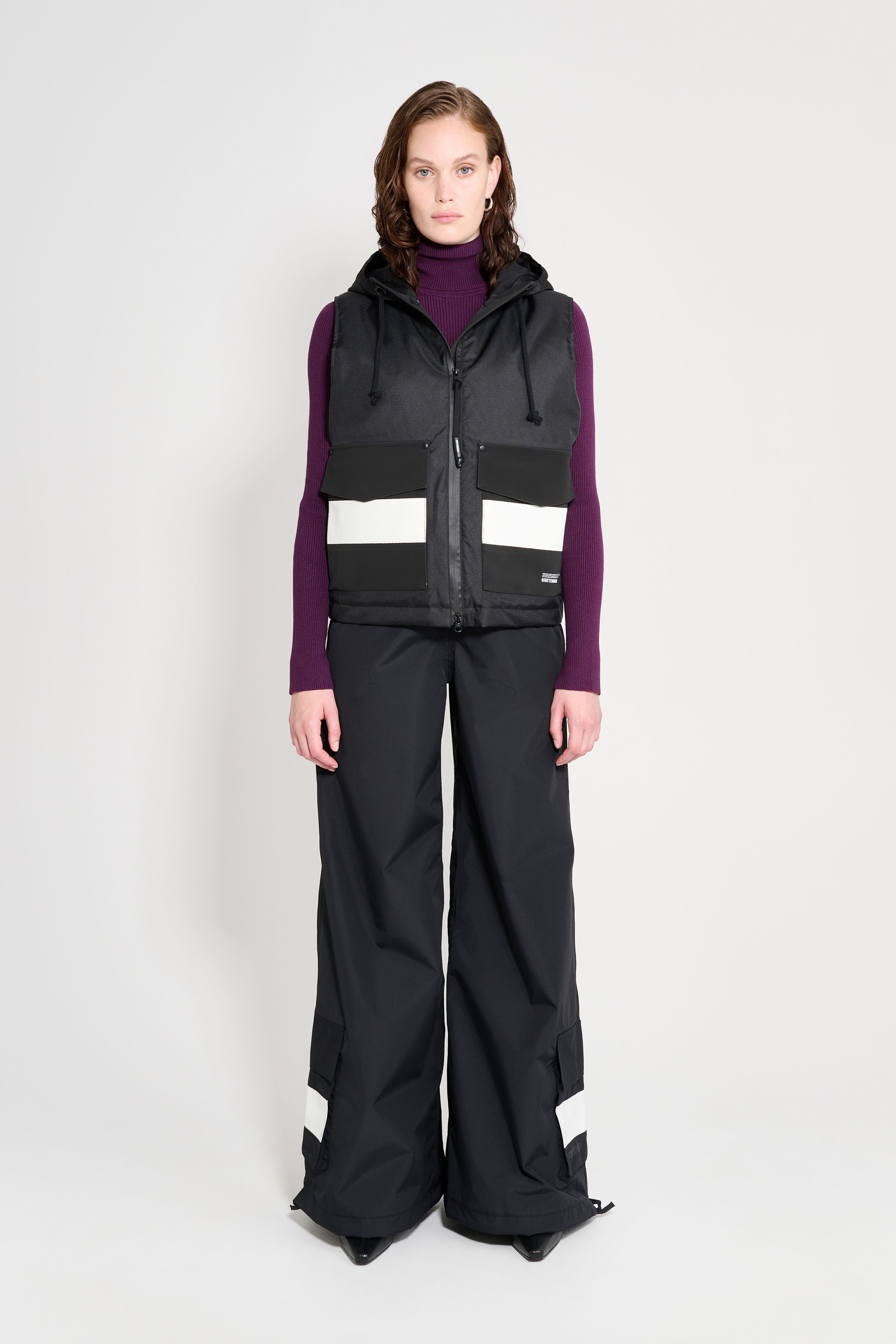 stutterheim abrahamsberg vest black women jackets raincoats