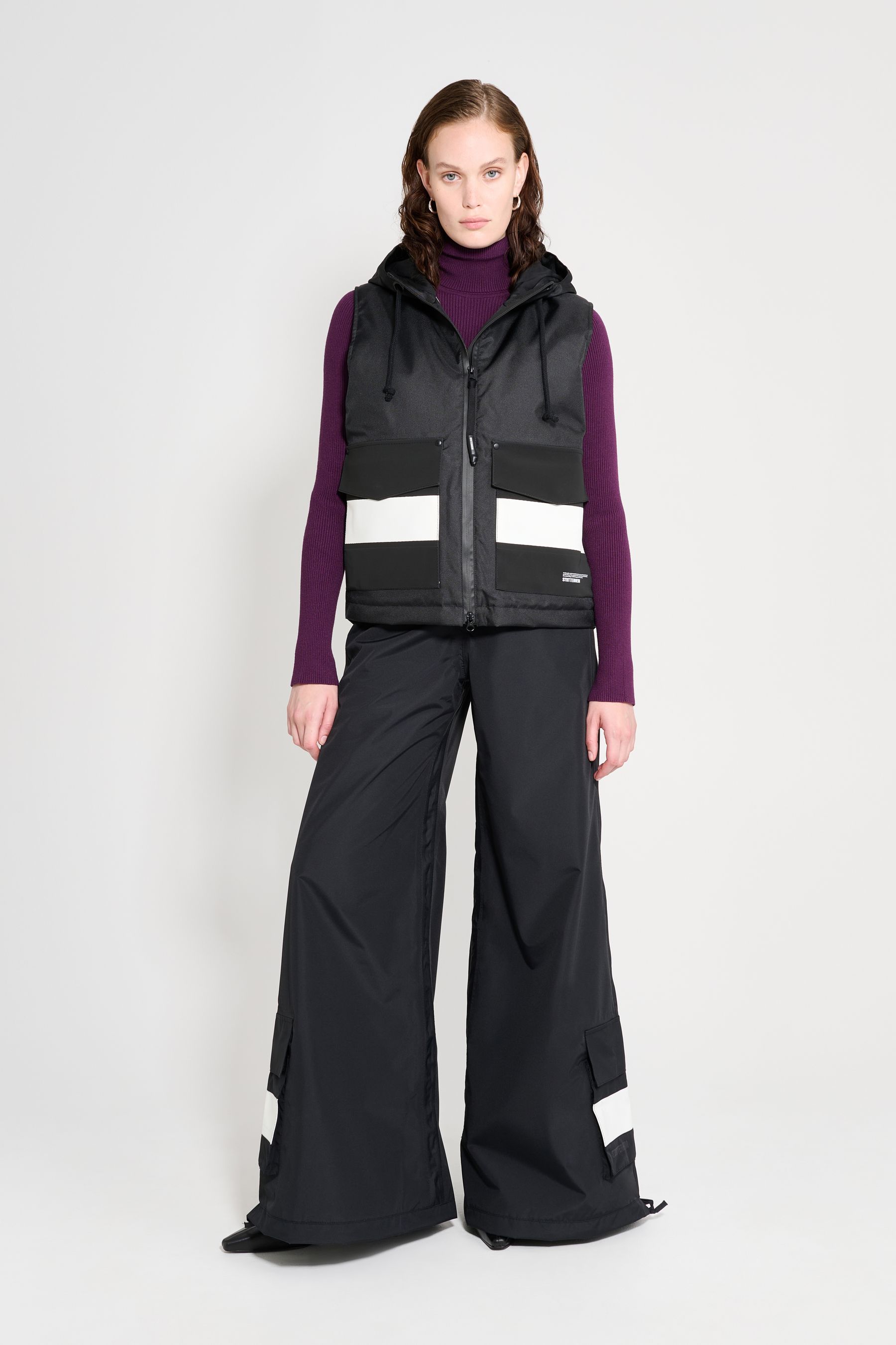 stutterheim abrahamsberg vest black women jackets raincoats