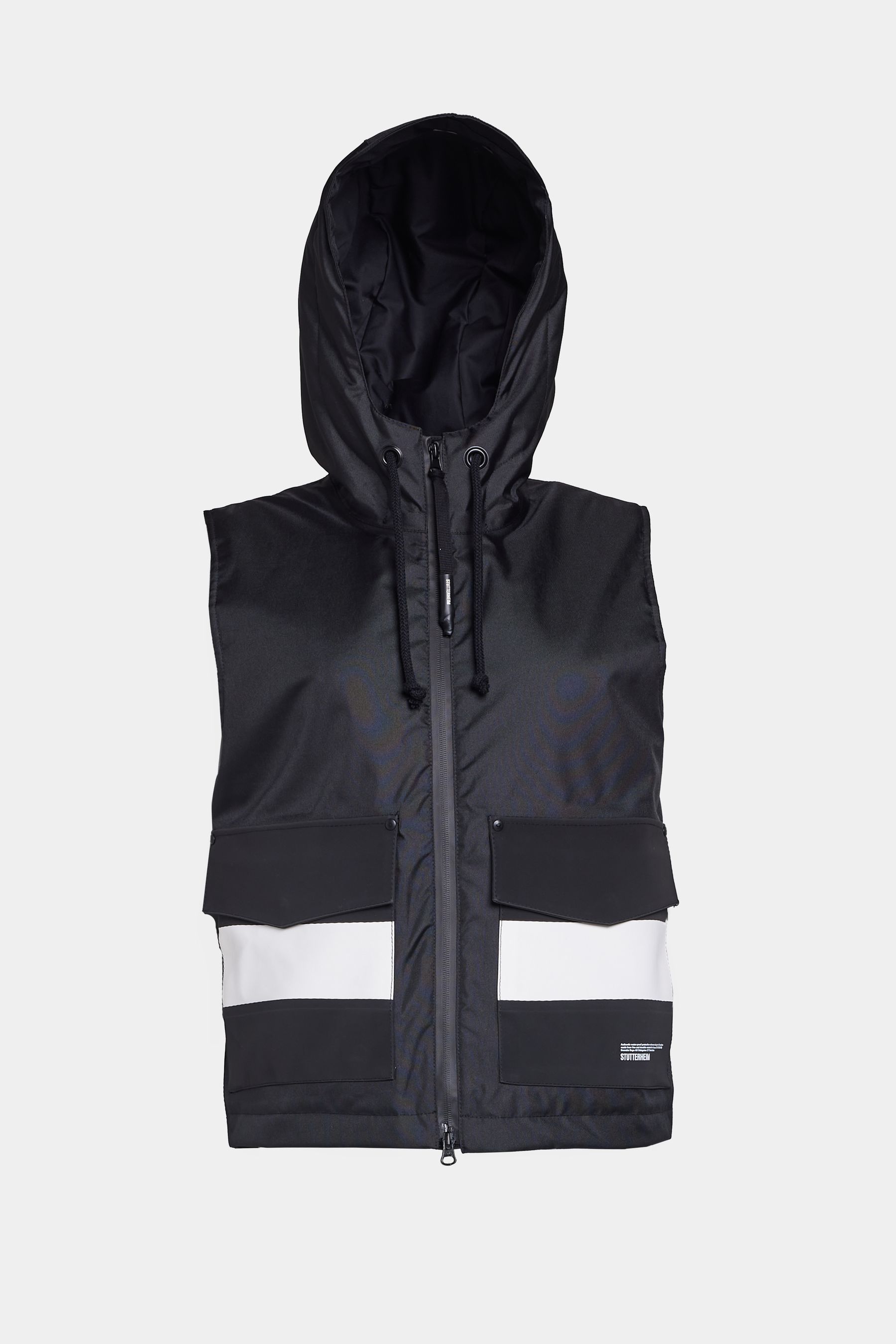 stutterheim abrahamsberg vest black women jackets raincoats
