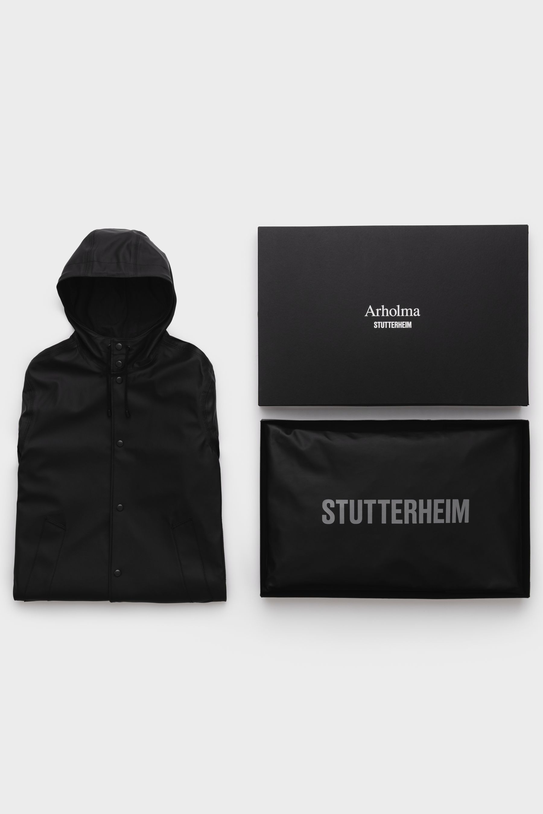 stutterheim arholma raincoat black men jackets raincoats