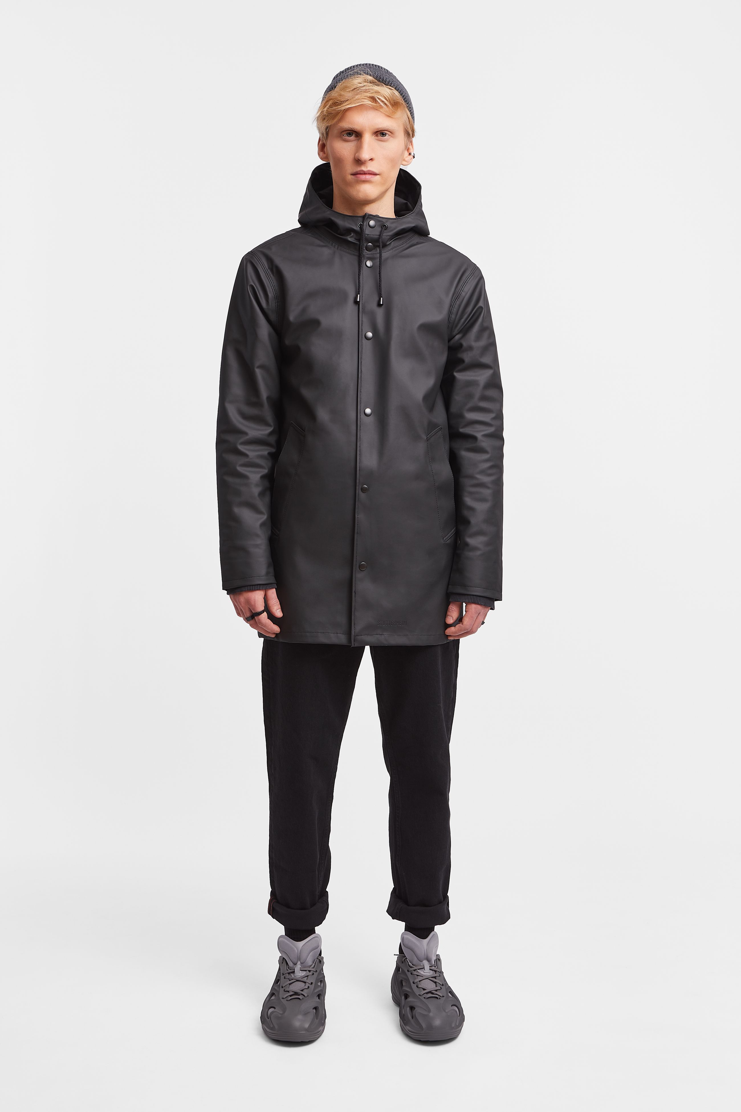 stutterheim arholma raincoat black men jackets raincoats