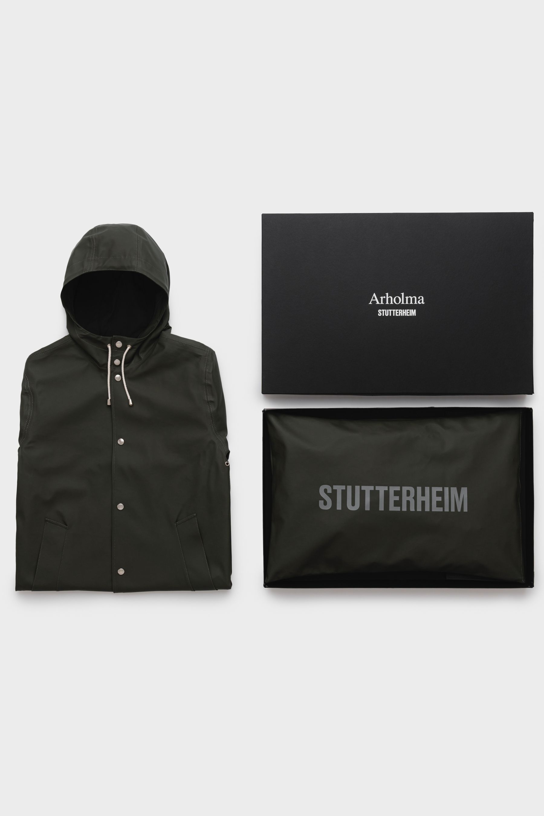 stutterheim arholma raincoat green men jackets raincoats