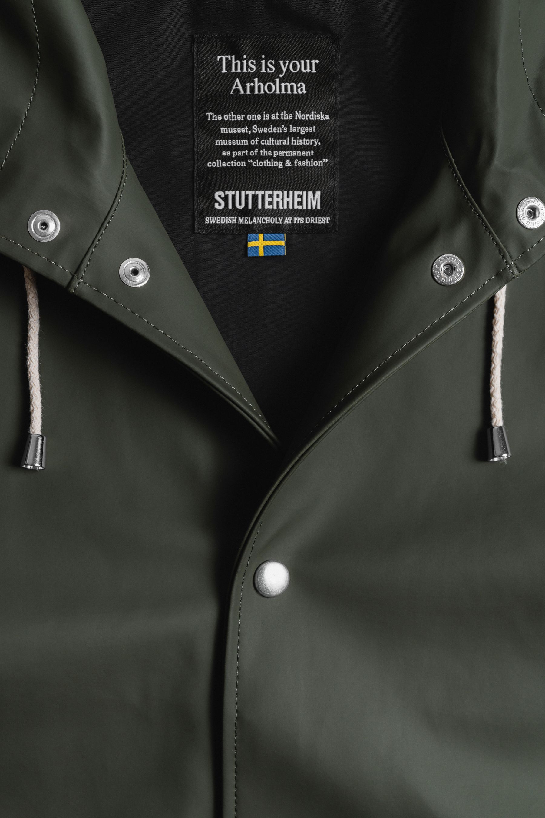 stutterheim arholma raincoat green men jackets raincoats