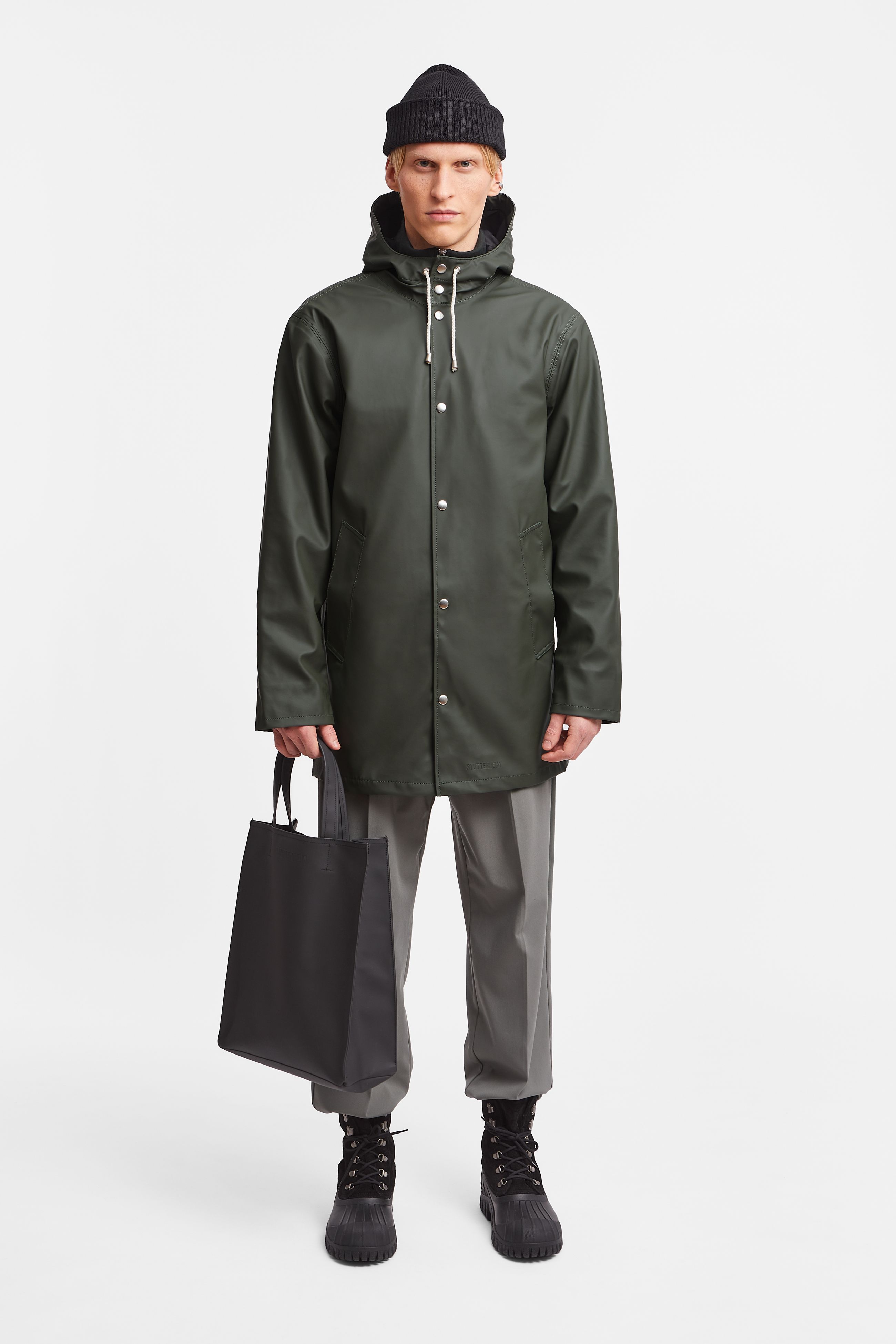 stutterheim arholma raincoat green men jackets raincoats