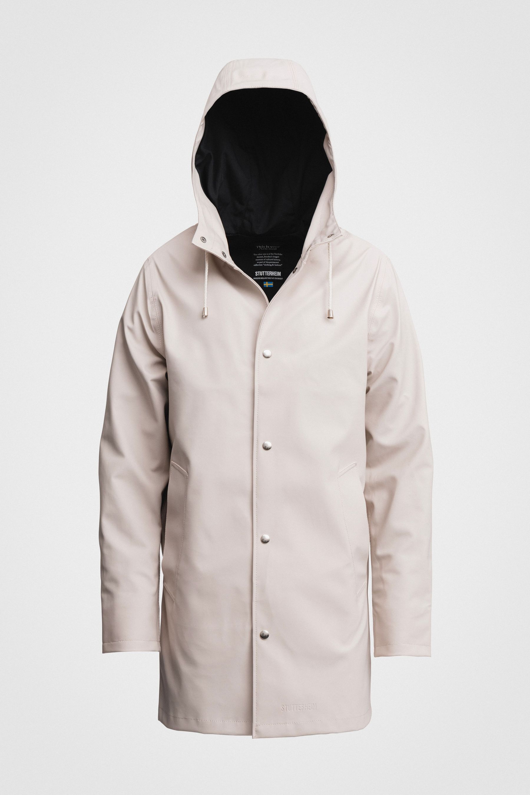 stutterheim arholma raincoat light sand men jackets raincoats