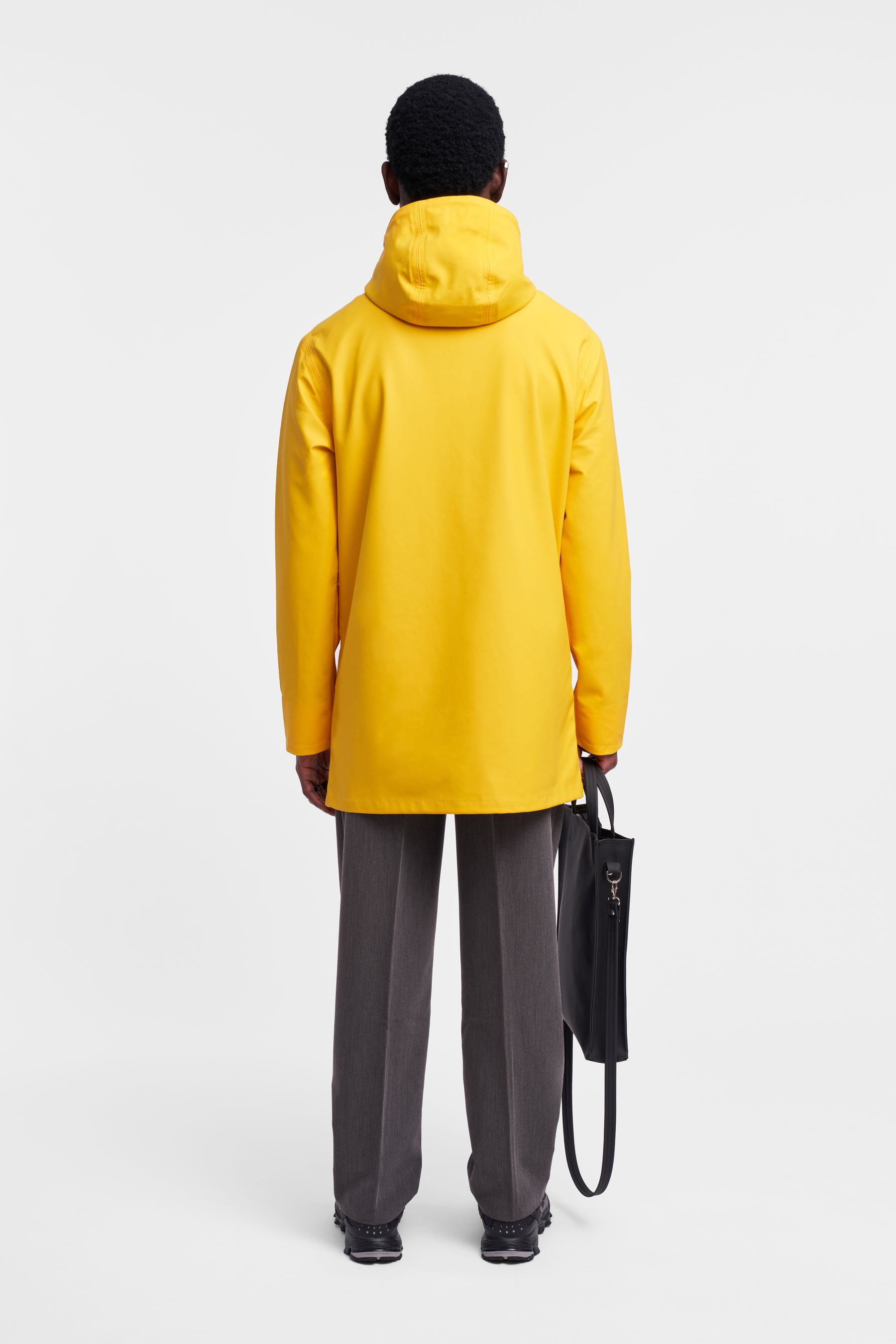 stutterheim arholma raincoat yellow men jackets raincoats