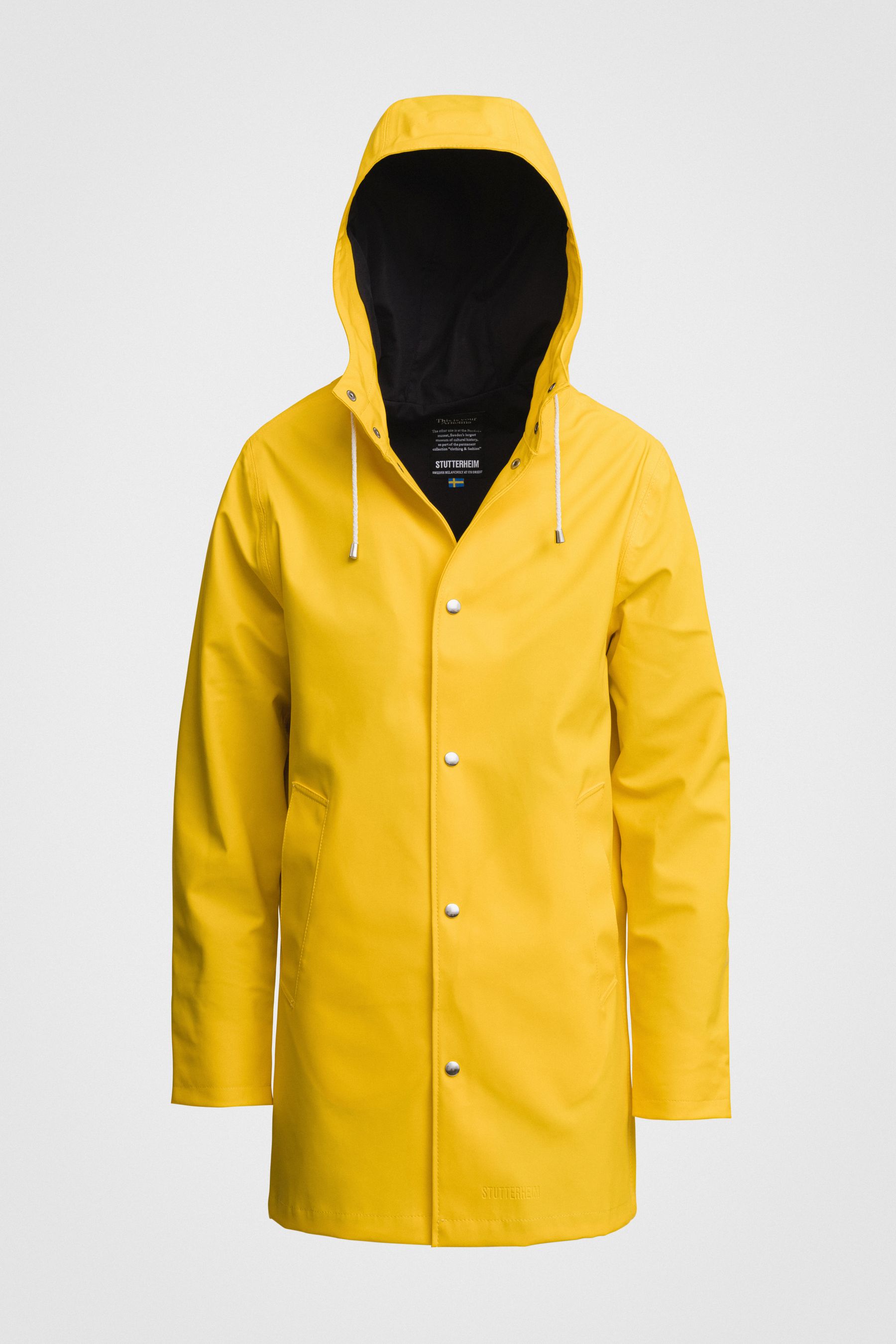 stutterheim arholma raincoat yellow men jackets raincoats