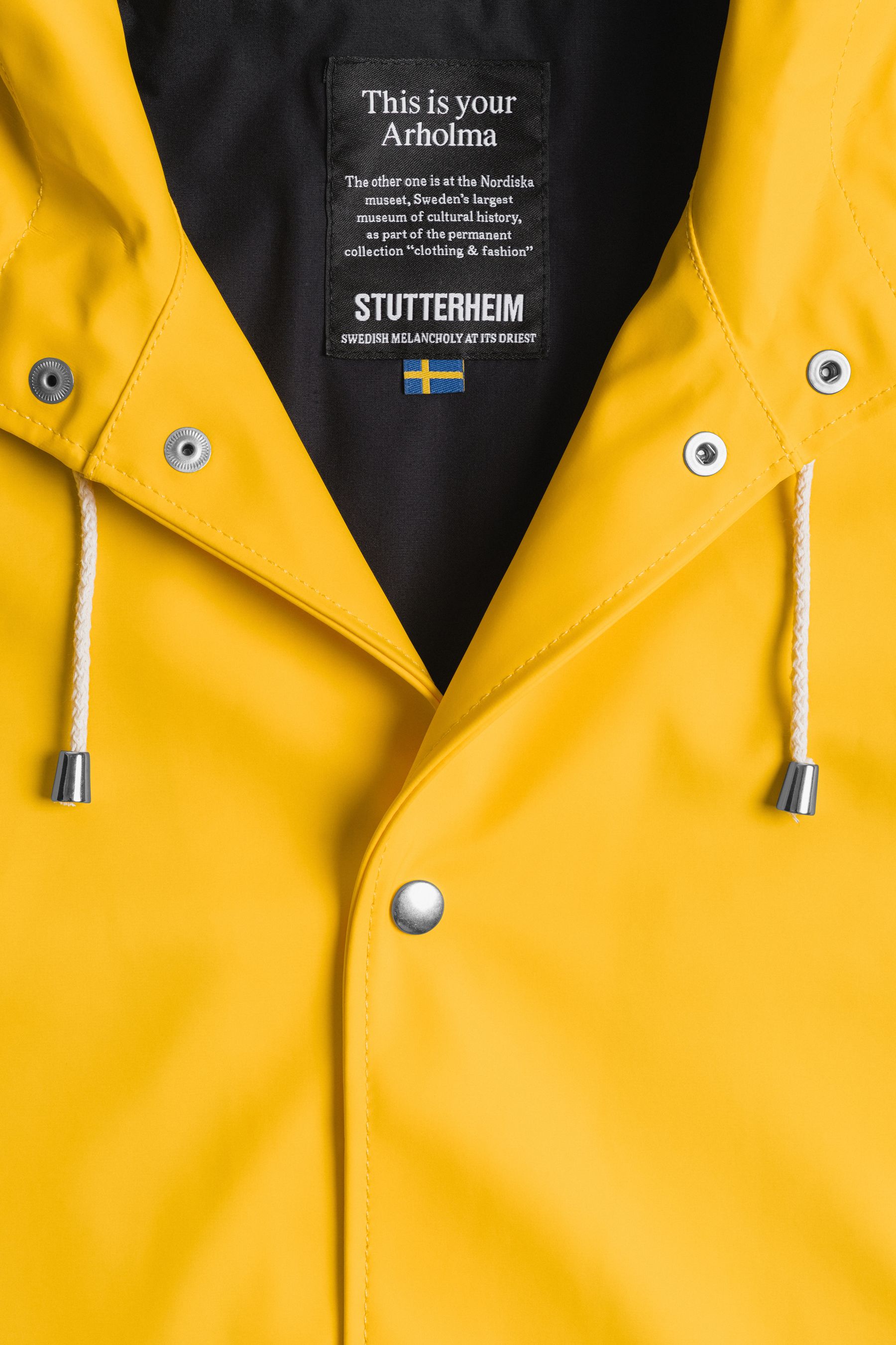 stutterheim arholma raincoat yellow men jackets raincoats