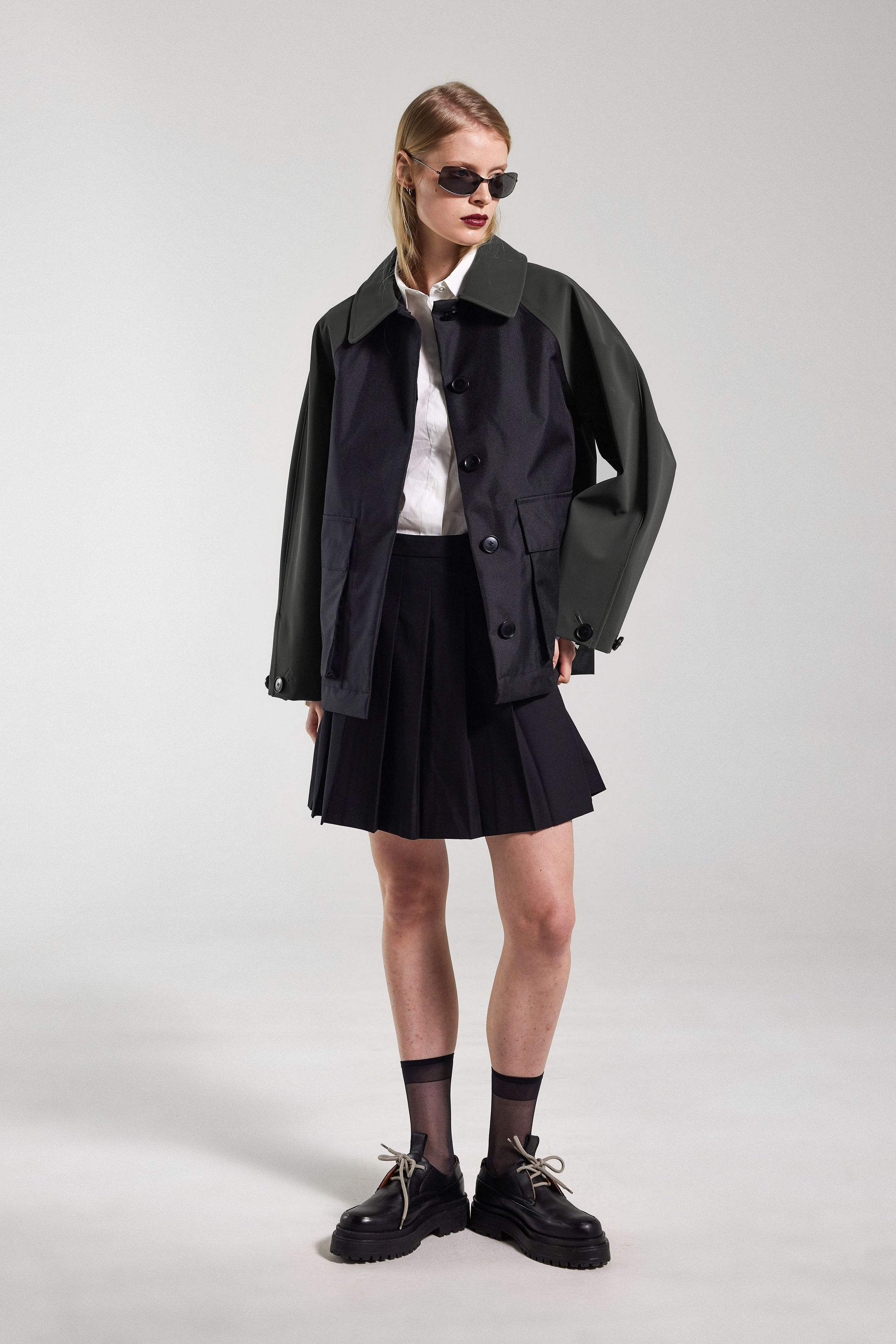 stutterheim bandhagen patch raincoat black women jackets raincoats