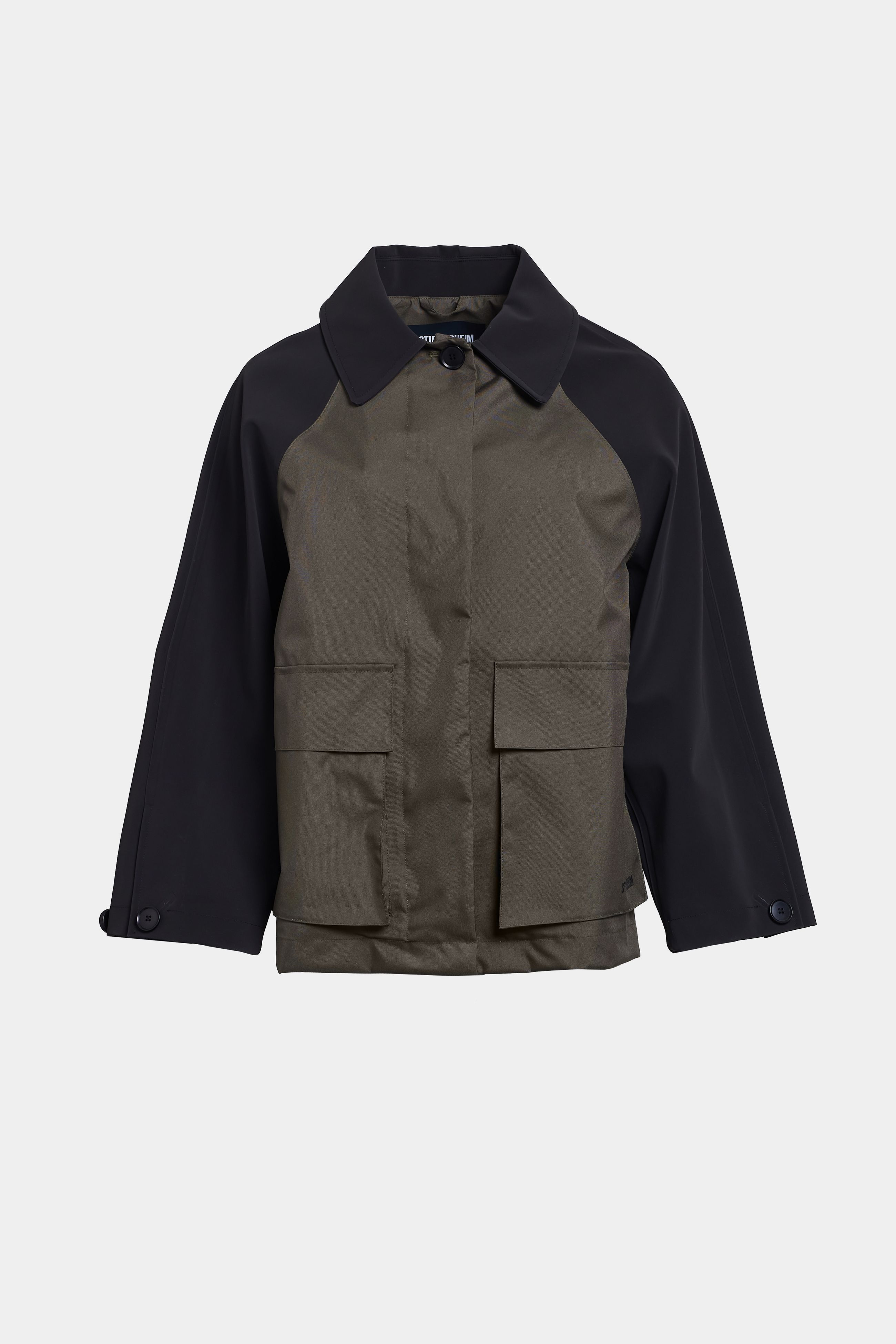 Stutterheim Bandhagen Patch Raincoat In Green