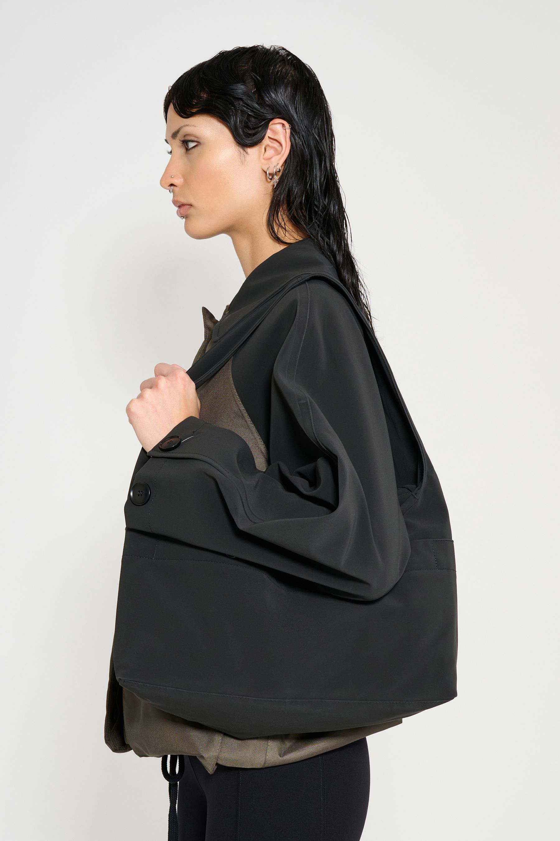 stutterheim bandhagen patch jacket green/black women jackets