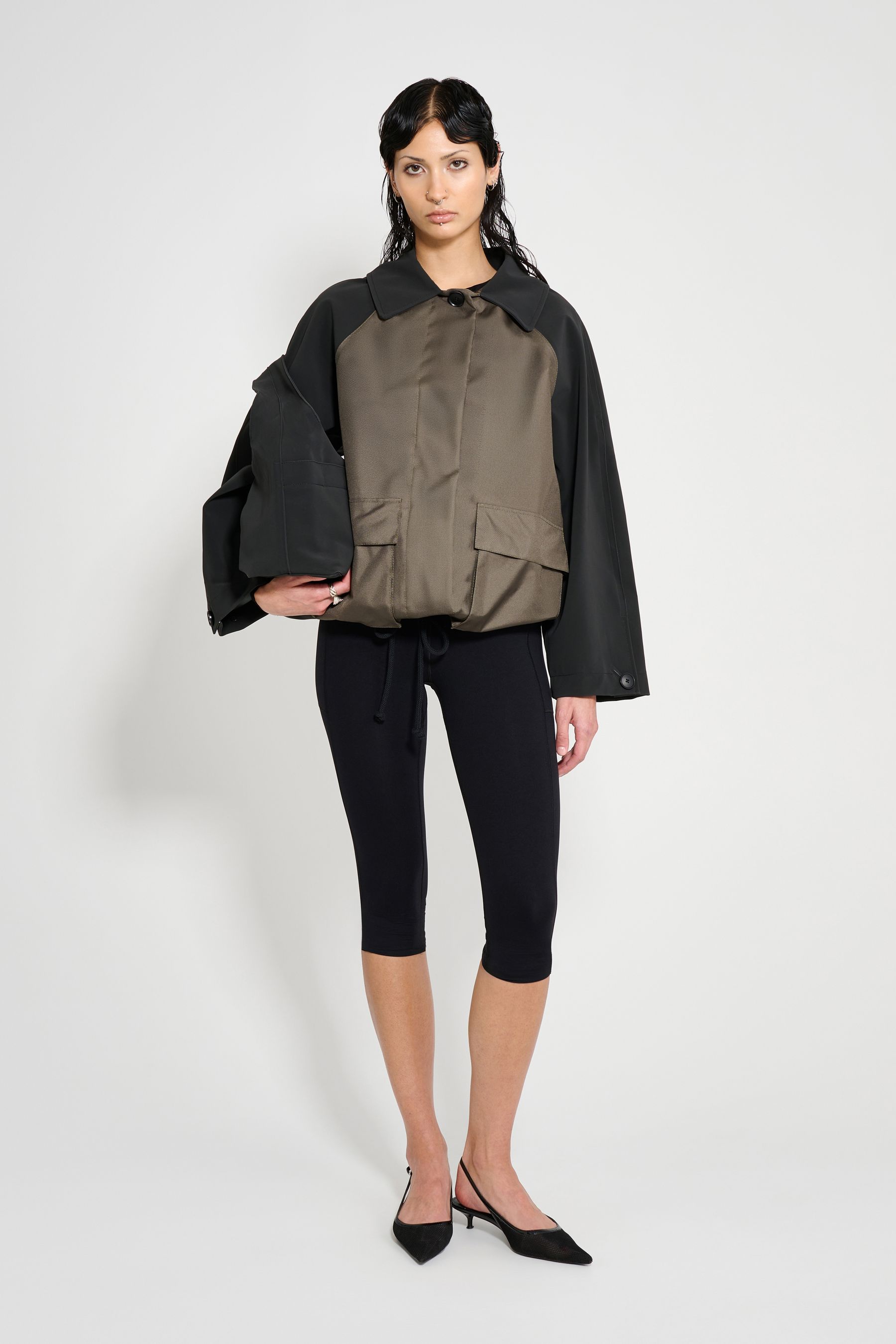 stutterheim bandhagen patch jacket green/black women jackets