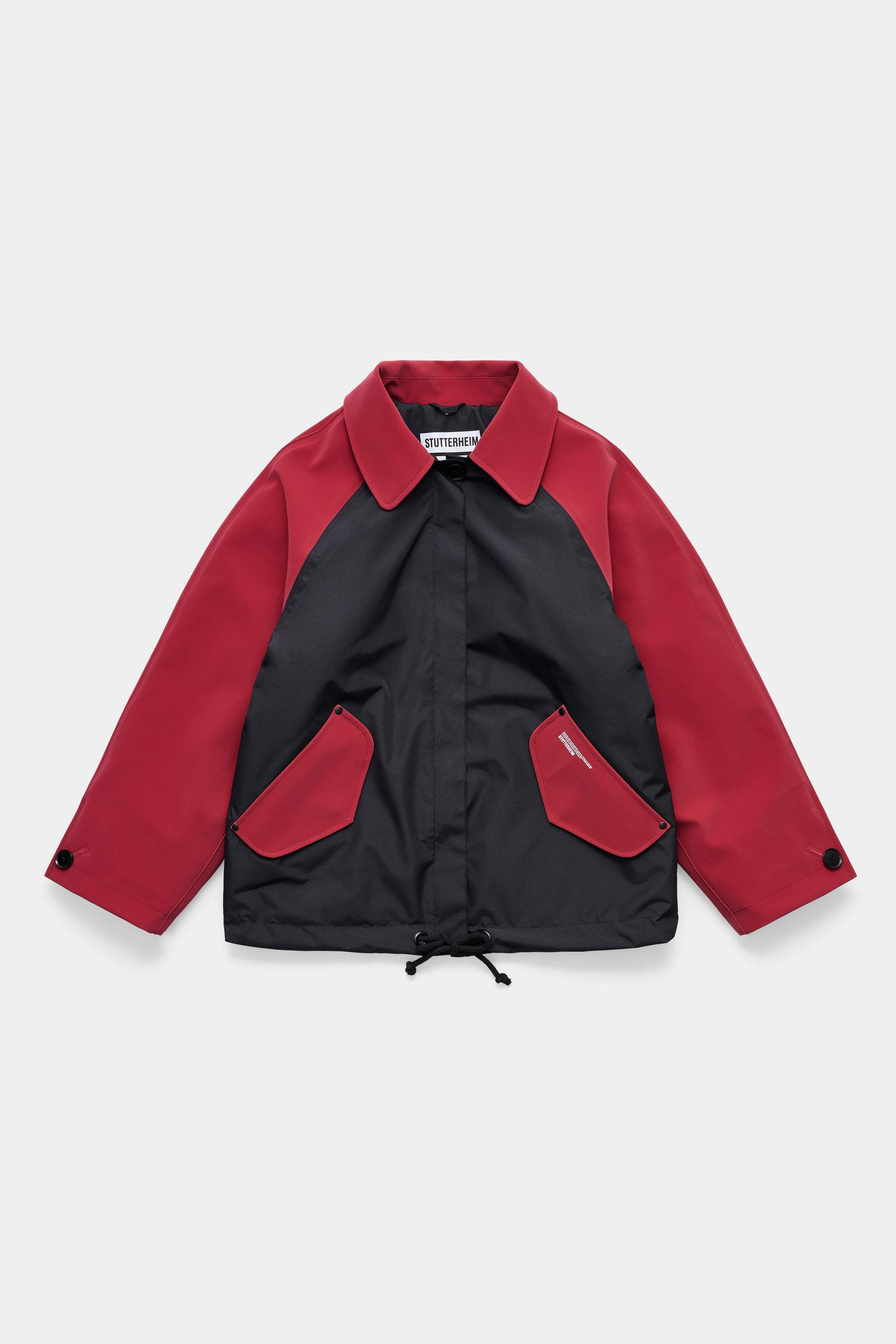 stutterheim bandhagen winter jacket black/burgundy women jackets winter-coats