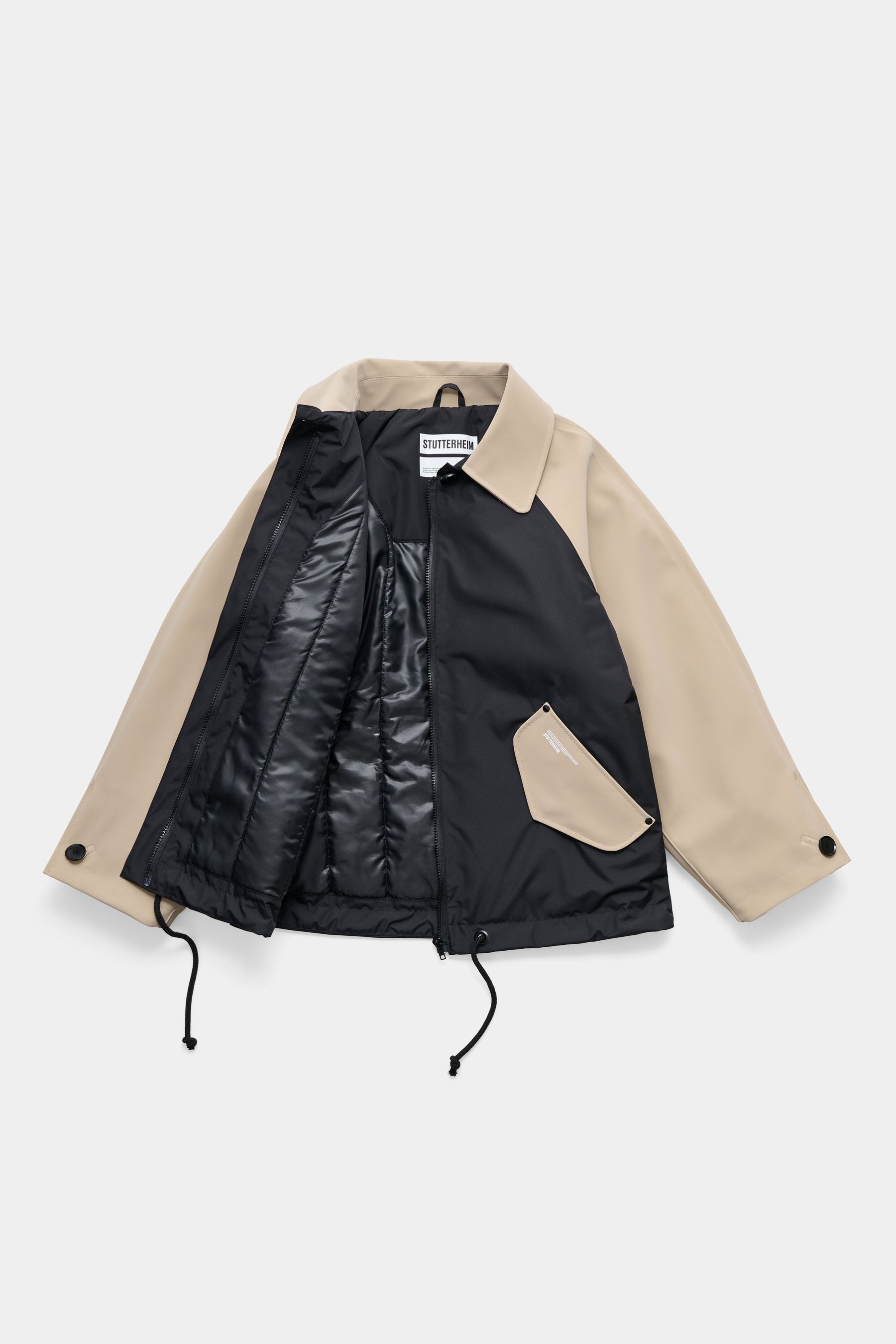 stutterheim bandhagen winter jacket black/potato women jackets winter-coats