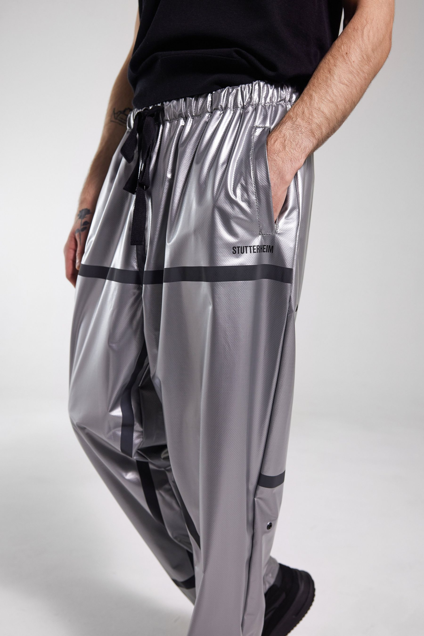 stutterheim bash trouser silver men trousers