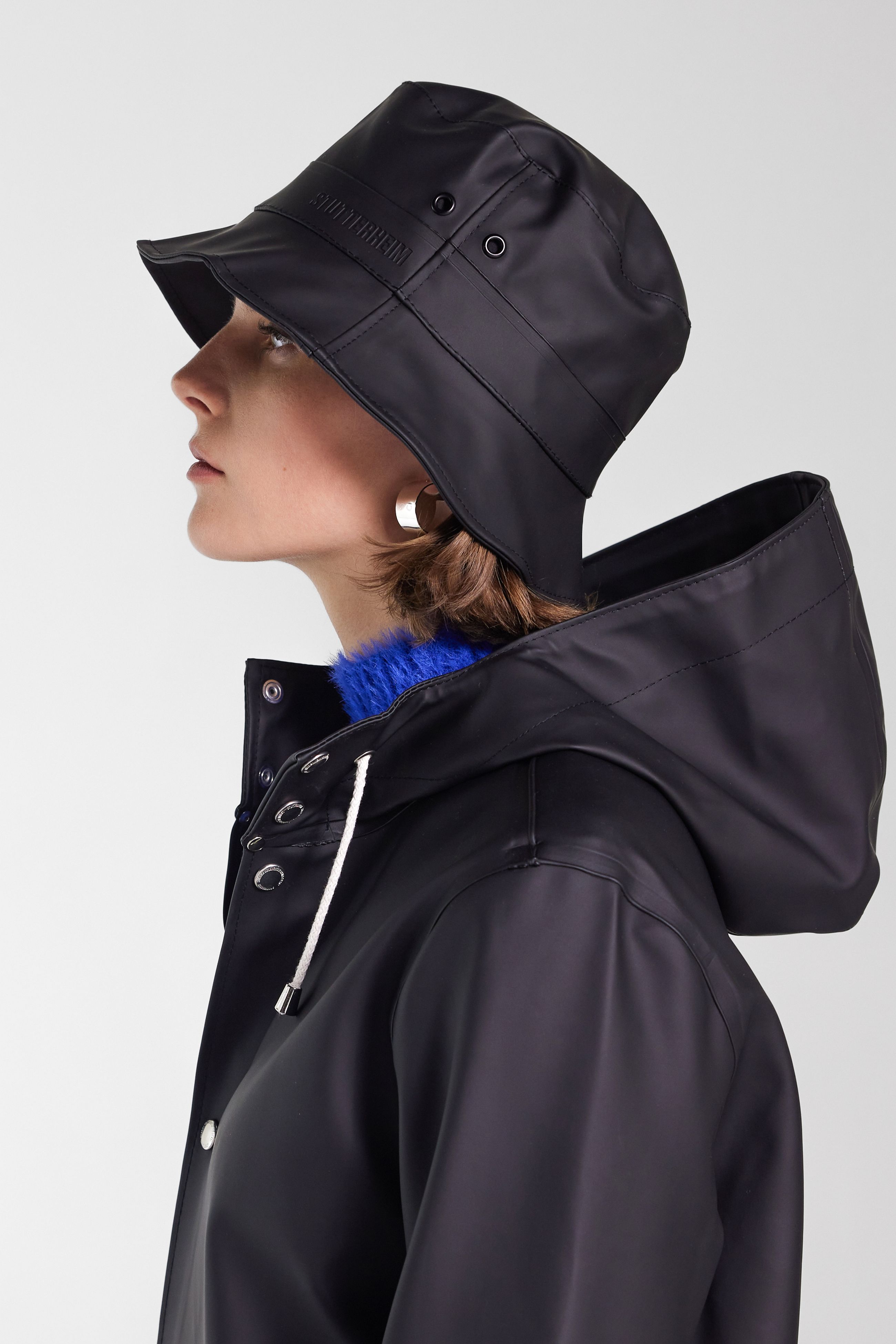 stutterheim beckholmen bucket hat black accessories hats-and-scarves bucket-hats