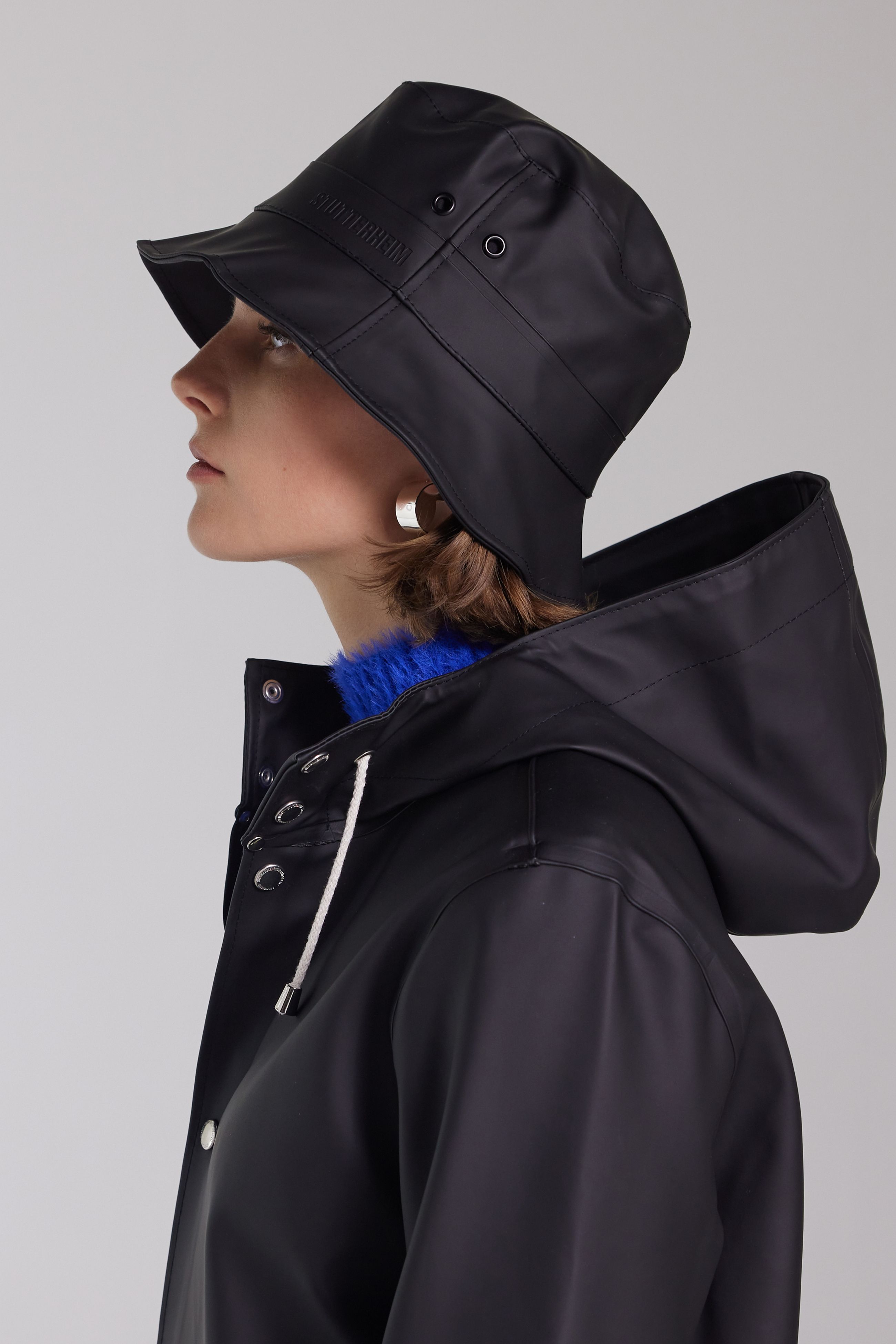 stutterheim beckholmen bucket hat black accessories hats-and-scarves bucket-hats