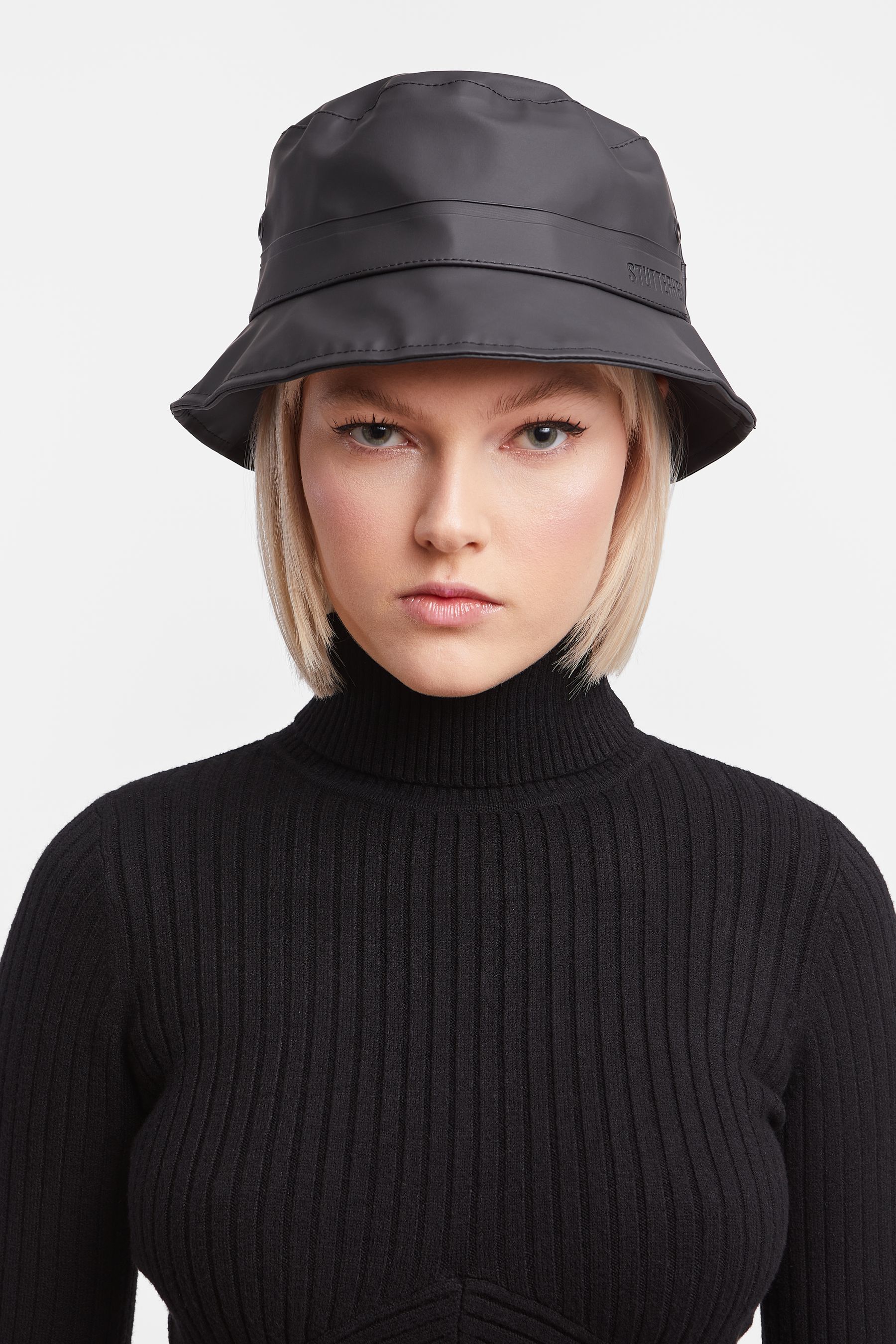 stutterheim beckholmen bucket hat black accessories hats-and-scarves bucket-hats