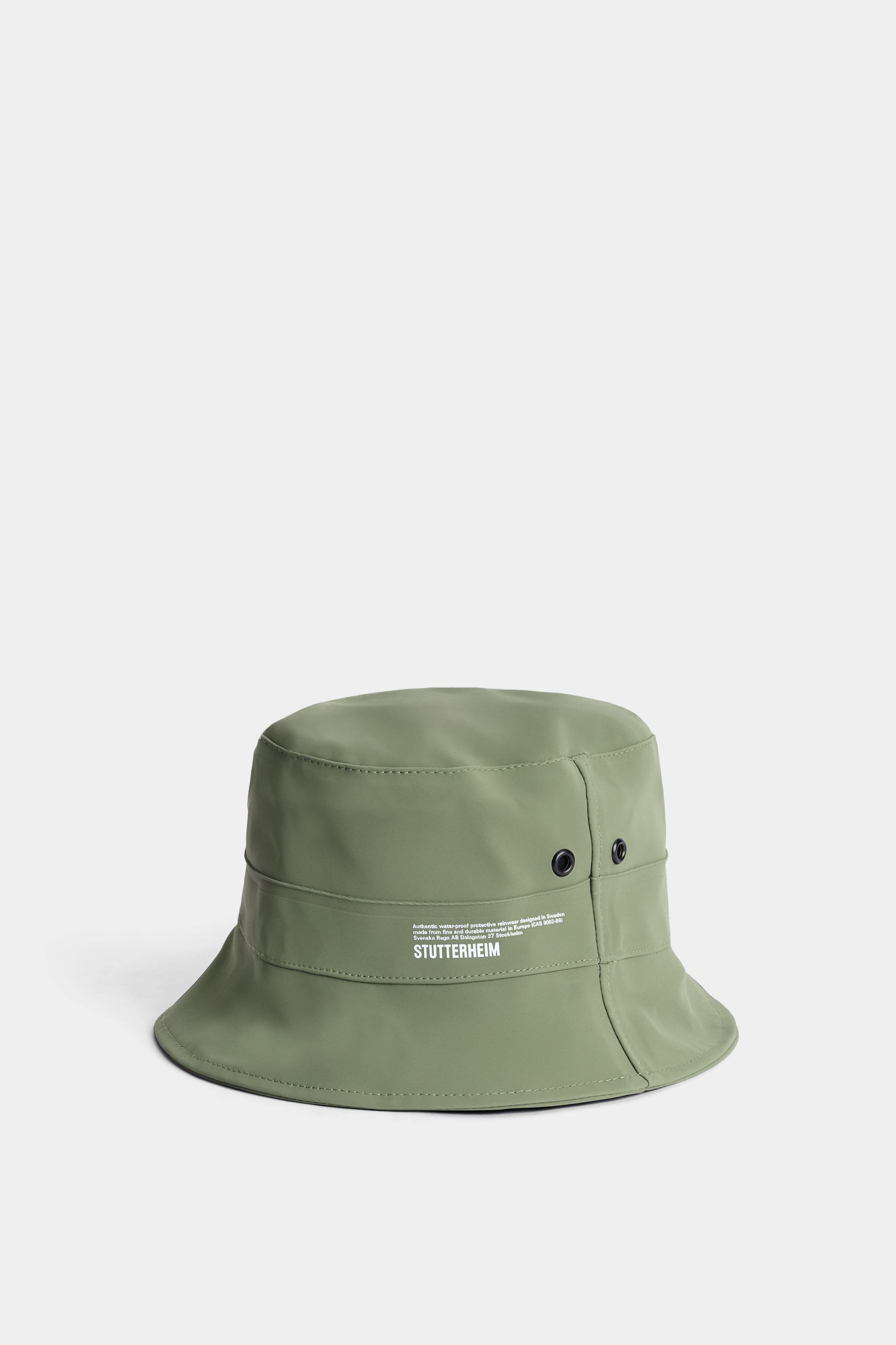 stutterheim beckholmen matte bucket hat dry green accessories hats-and-scarves bucket-hats