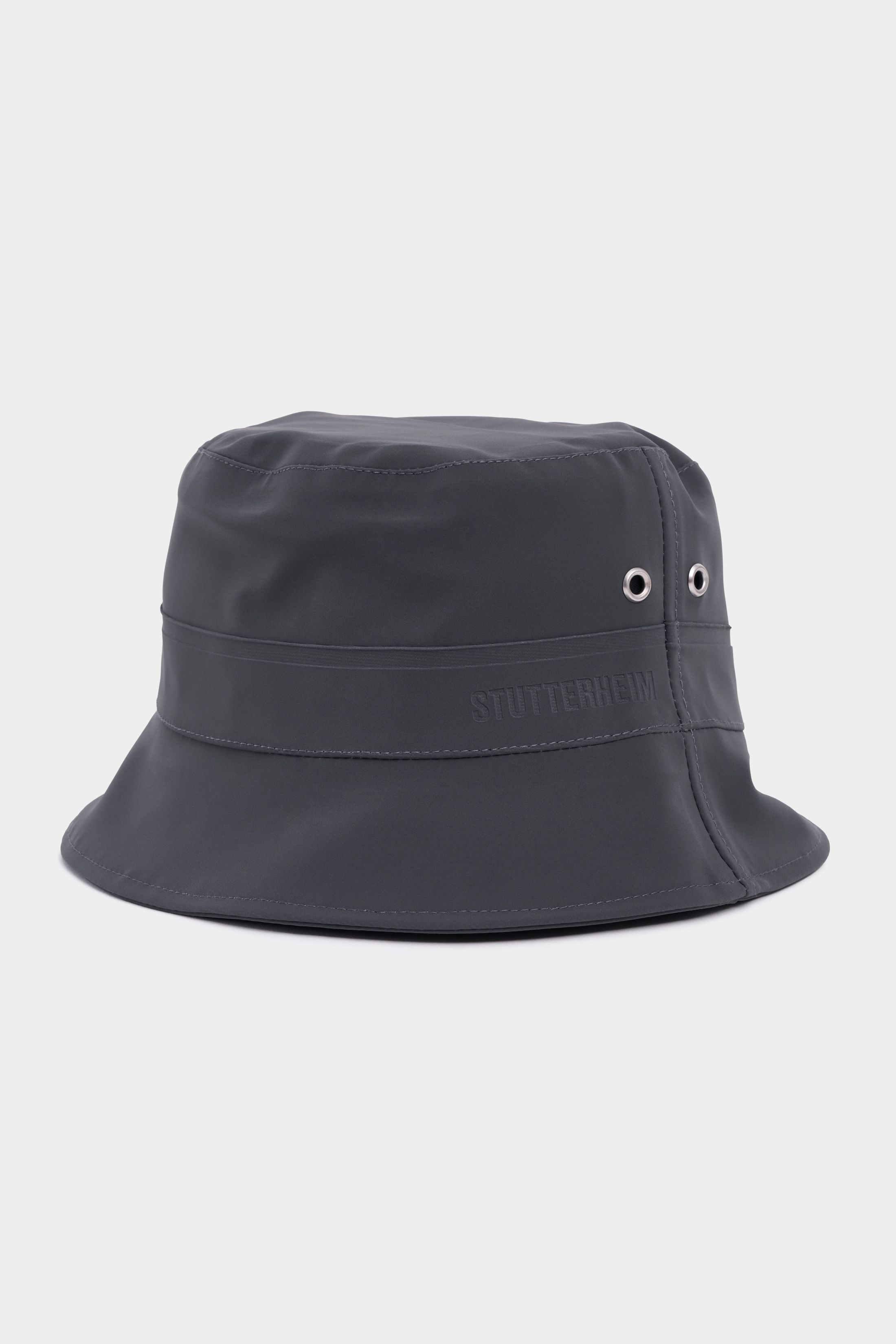 stutterheim beckholmen matte bucket hat charcoal accessories hats-and-scarves bucket-hats