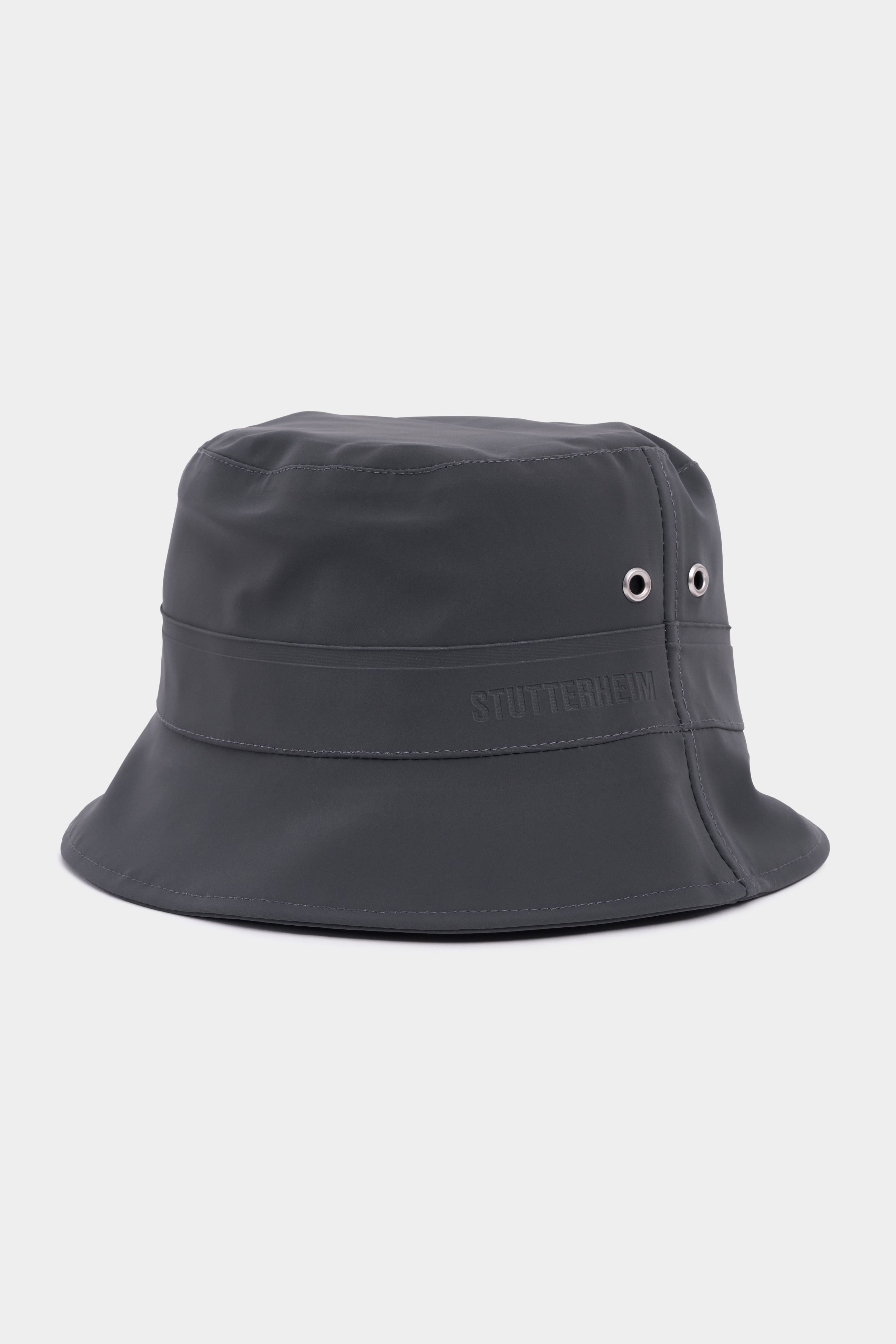 stutterheim beckholmen matte bucket hat charcoal accessories hats-and-scarves bucket-hats