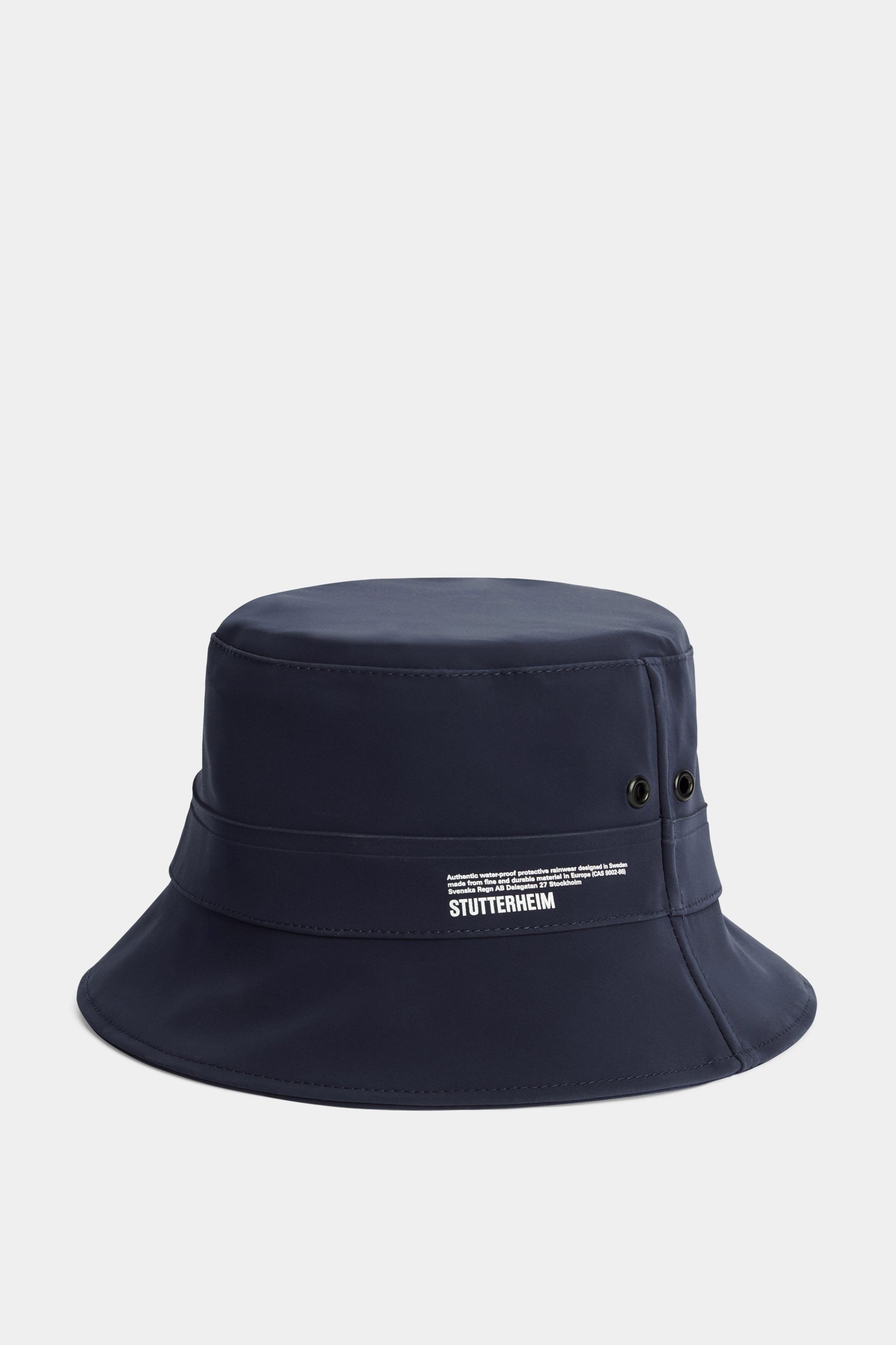 stutterheim beckholmen matte bucket hat navy accessories hats-and-scarves bucket-hats
