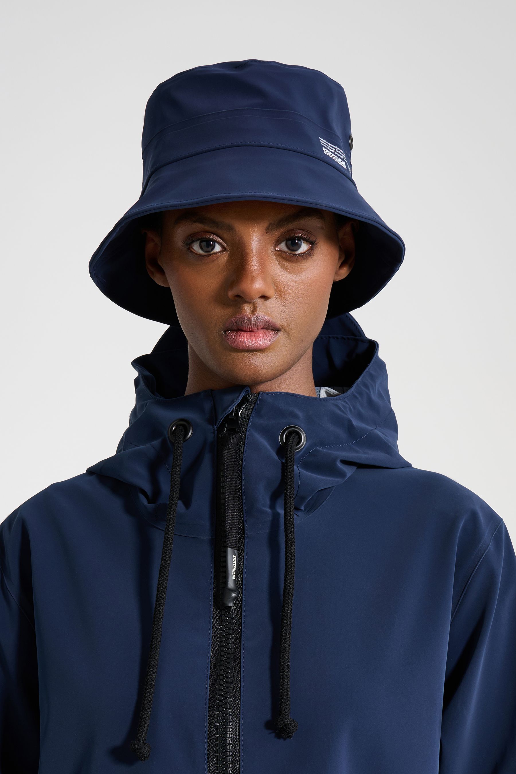 stutterheim beckholmen matte bucket hat navy accessories hats-and-scarves bucket-hats