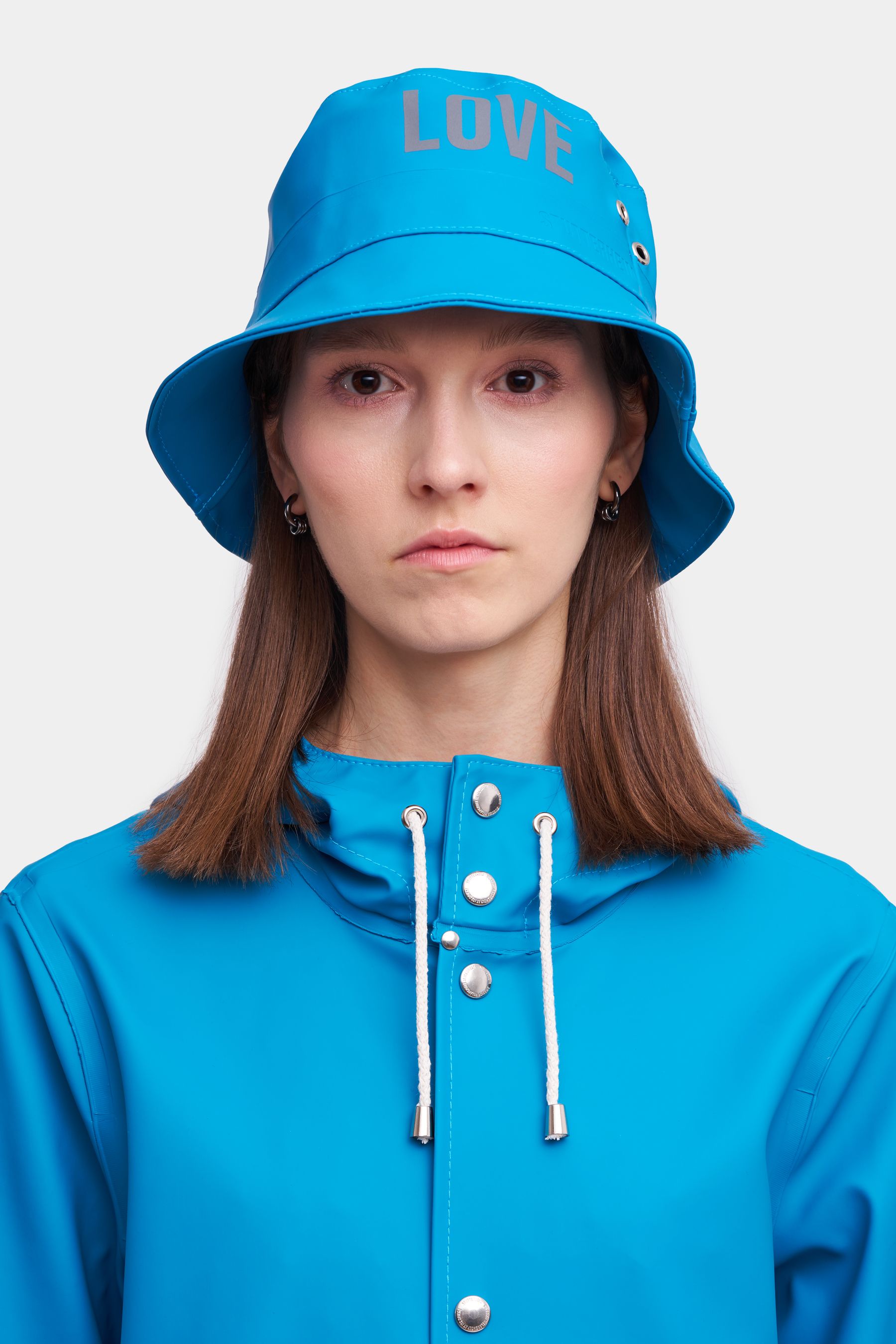 stutterheim beckholmen bucket hat mosaic blue accessories hats-and-scarves bucket-hats