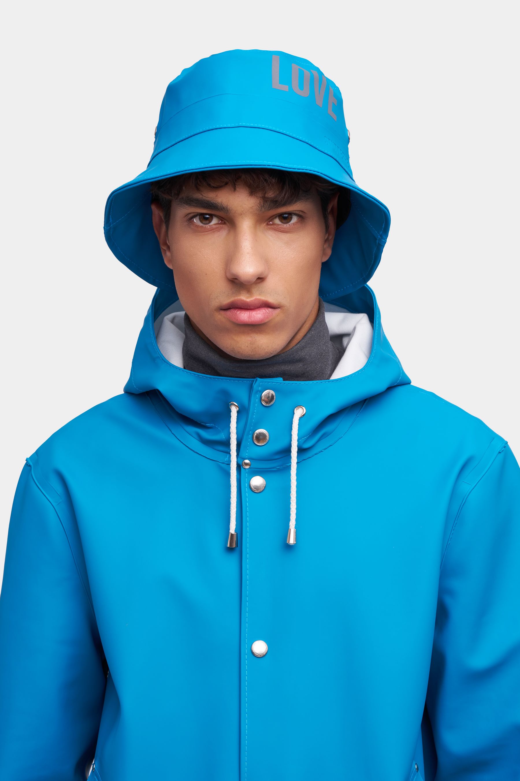stutterheim beckholmen bucket hat mosaic blue accessories hats-and-scarves bucket-hats