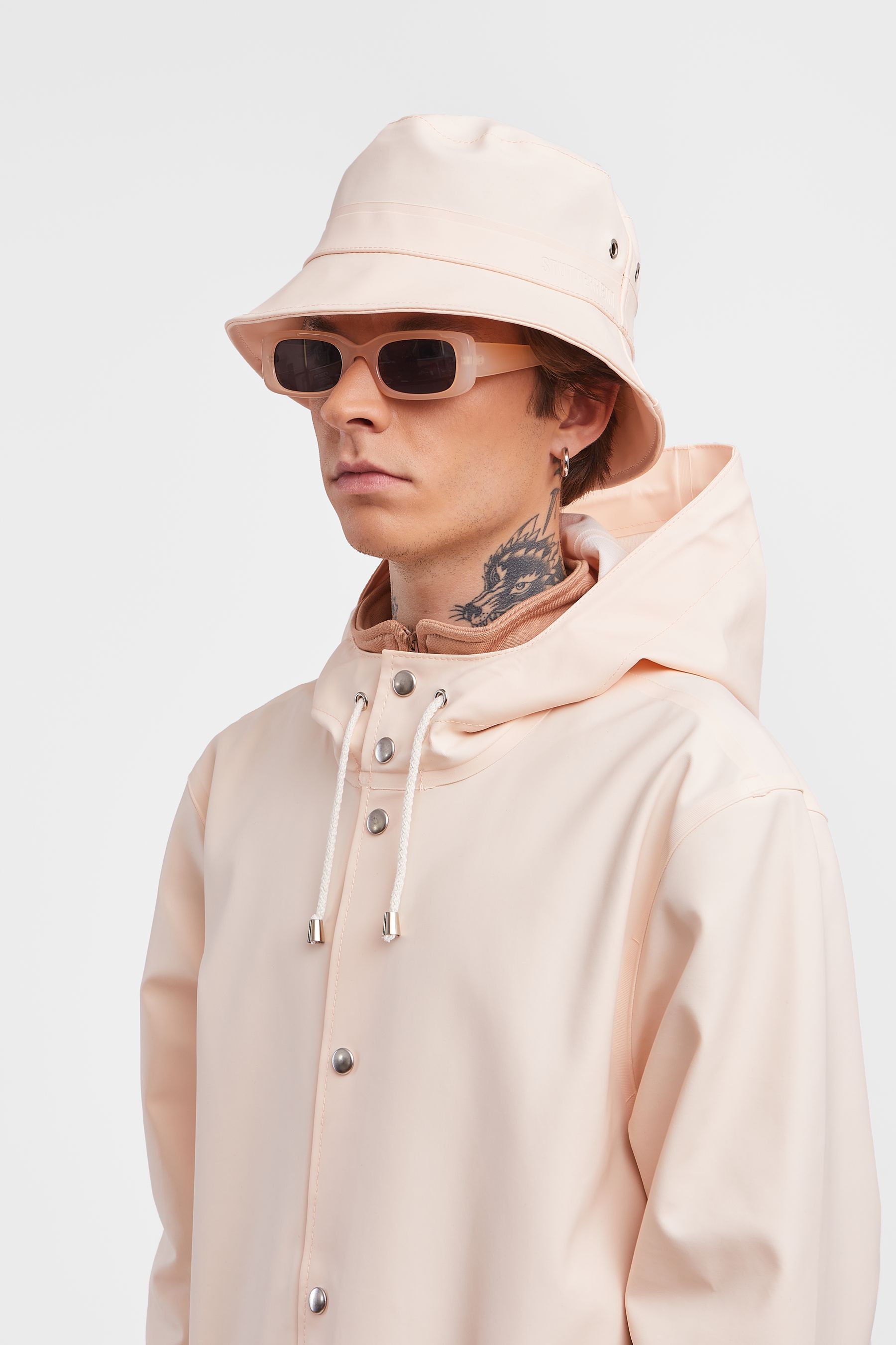 stutterheim beckholmen bucket hat peach accessories hats-and-scarves bucket-hats