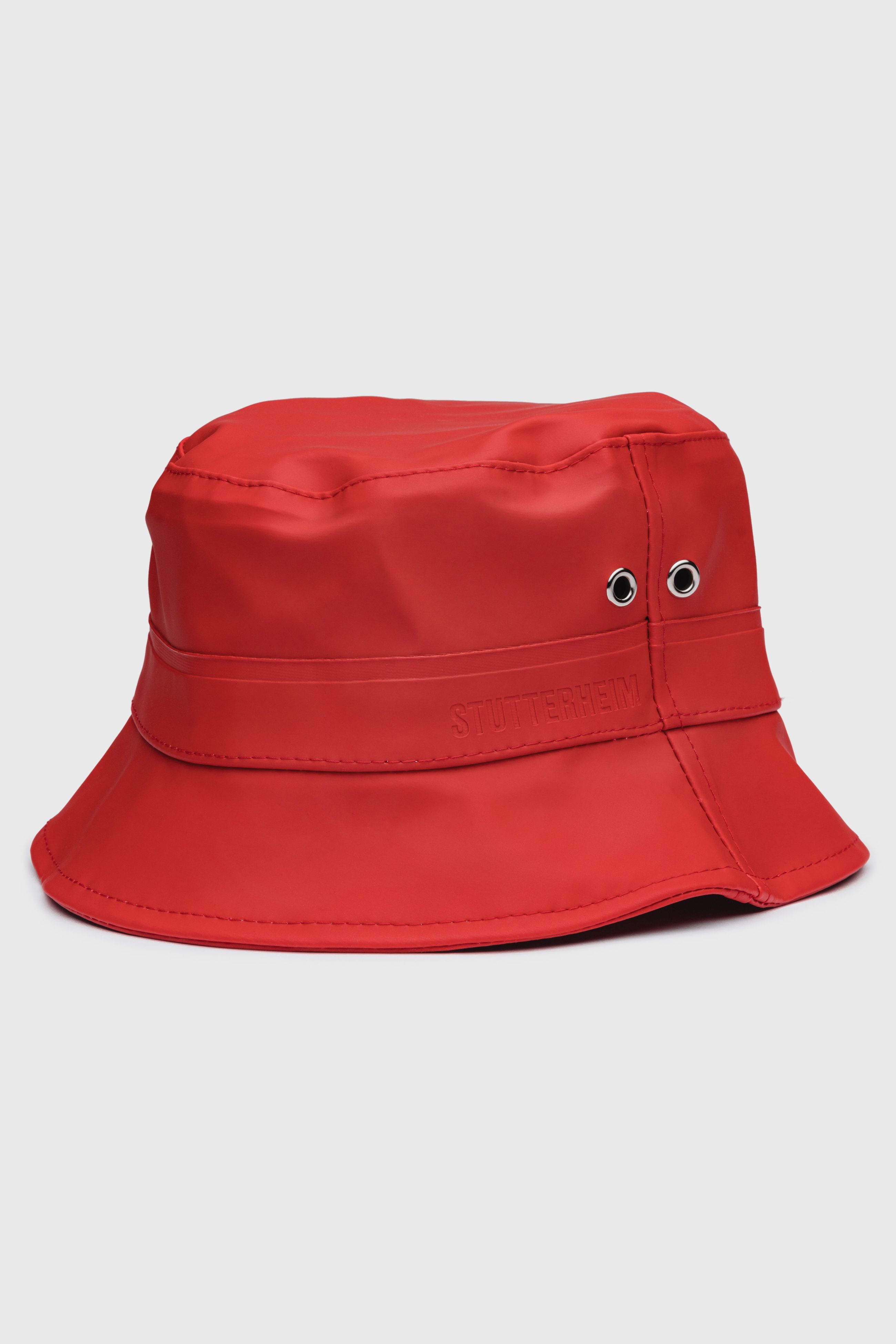 stutterheim beckholmen bucket hat red accessories hats-and-scarves bucket-hats