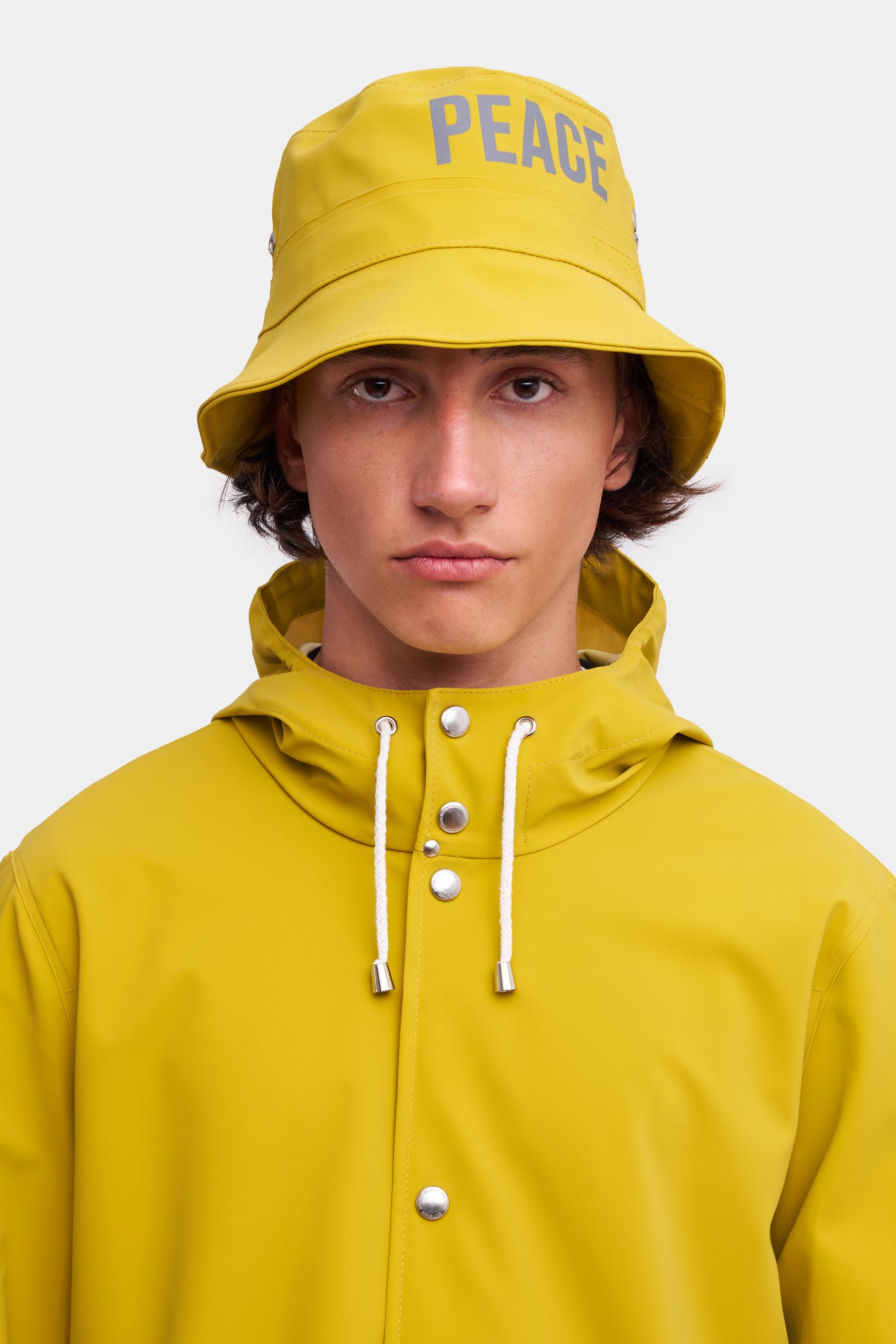 stutterheim beckholmen matte bucket hat gold accessories hats-and-scarves bucket-hats