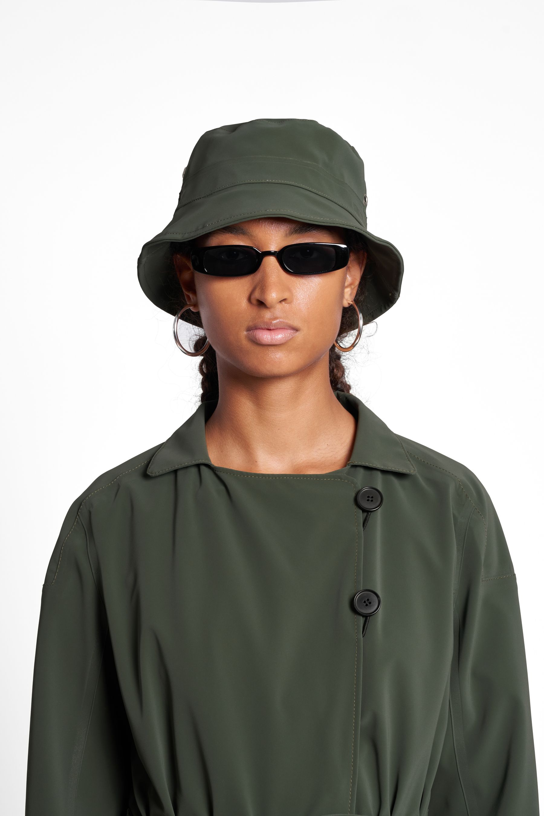 stutterheim beckholmen matte bucket hat green accessories hats-and-scarves bucket-hats