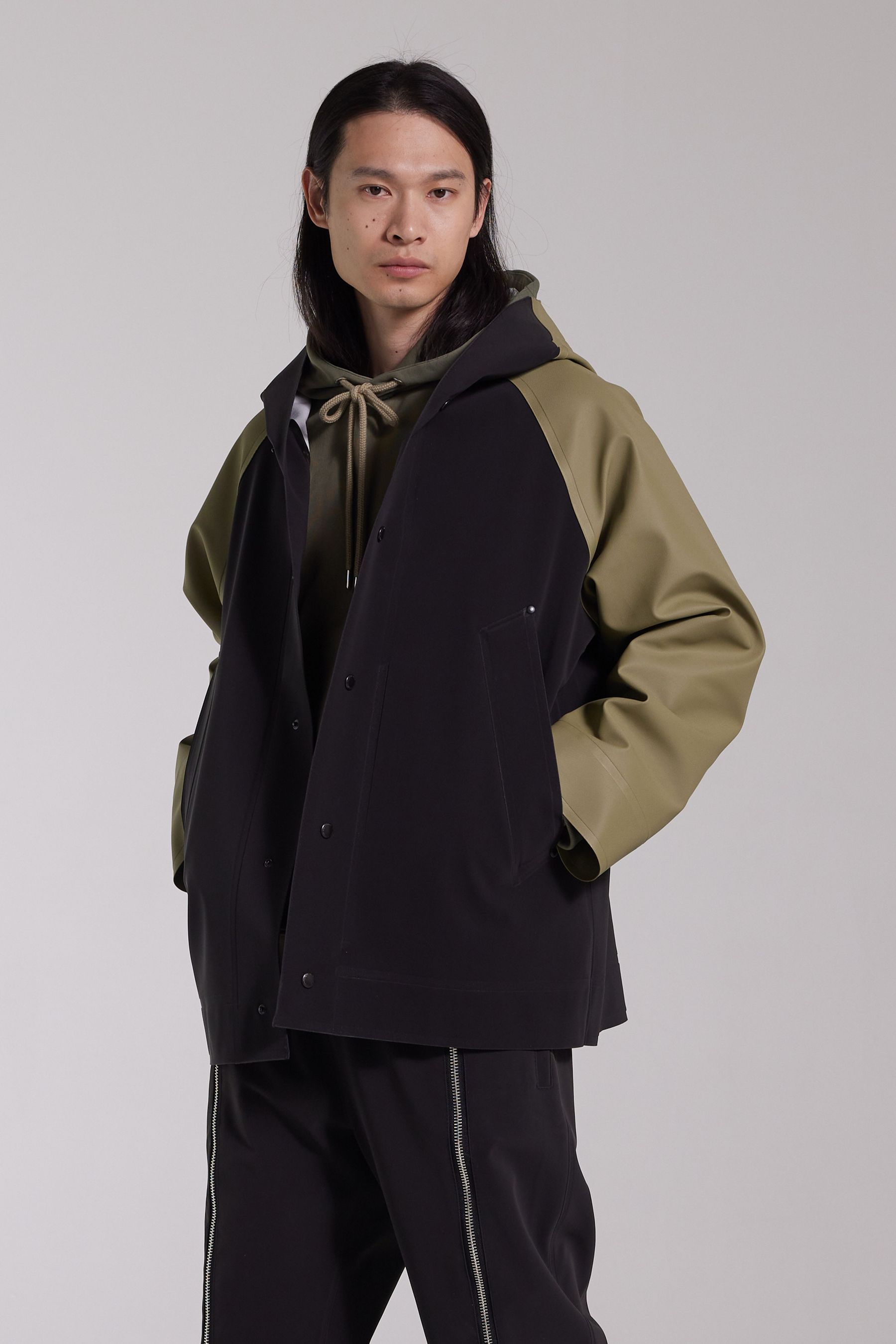 stutterheim bergamo hooded jacket aloe men jackets raincoats