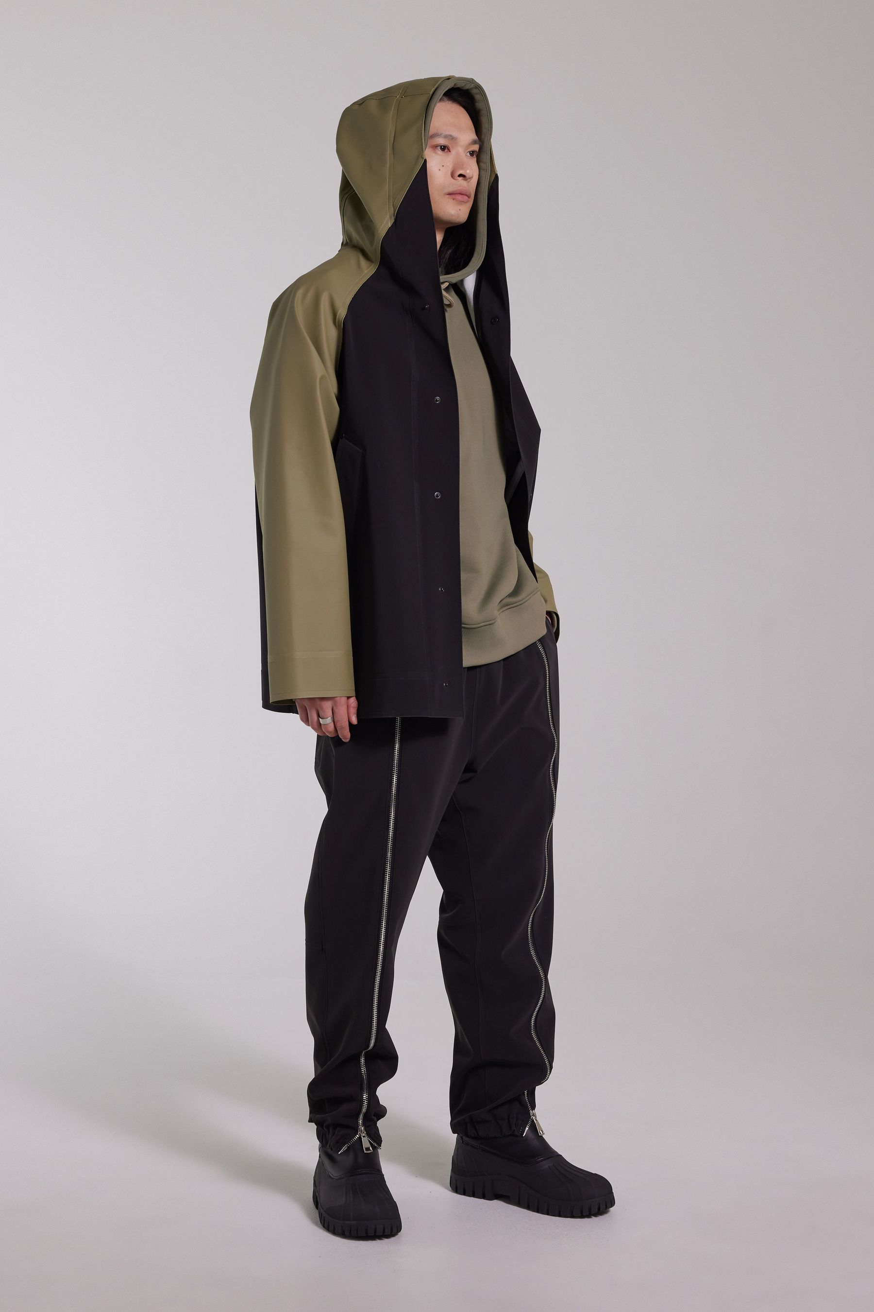stutterheim bergamo hooded jacket aloe men jackets raincoats