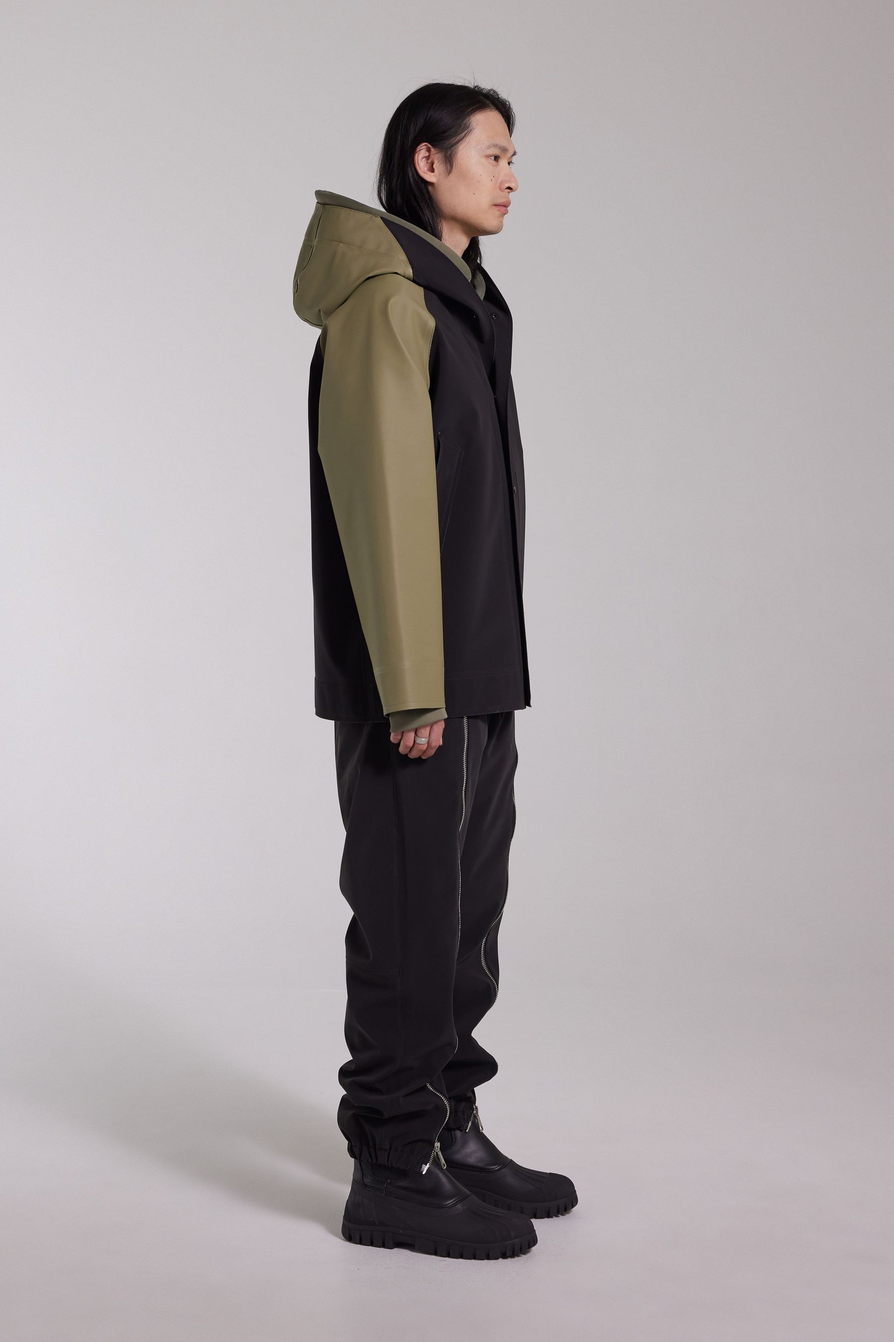 stutterheim bergamo hooded jacket aloe men jackets raincoats