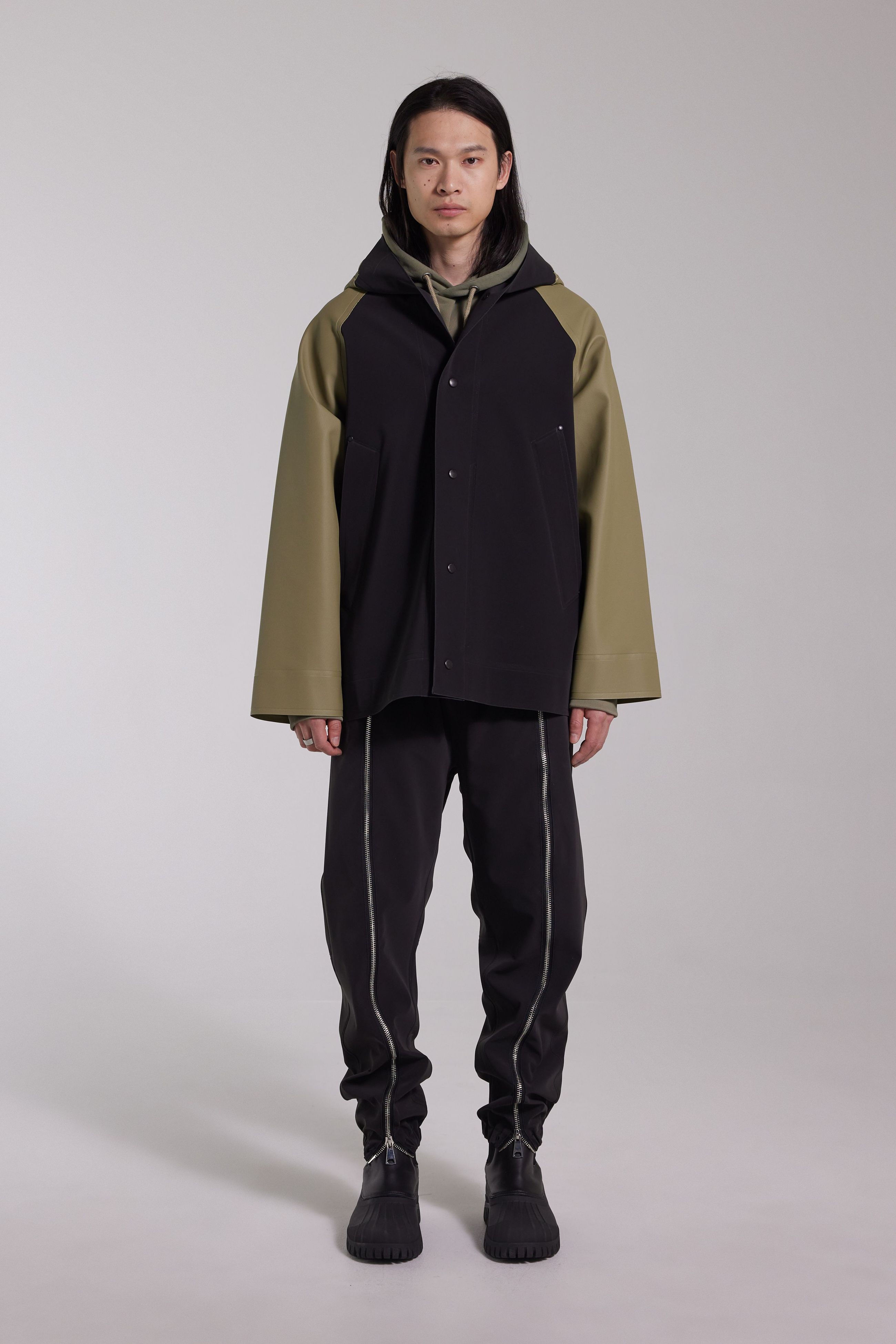 stutterheim bergamo hooded jacket aloe men jackets raincoats