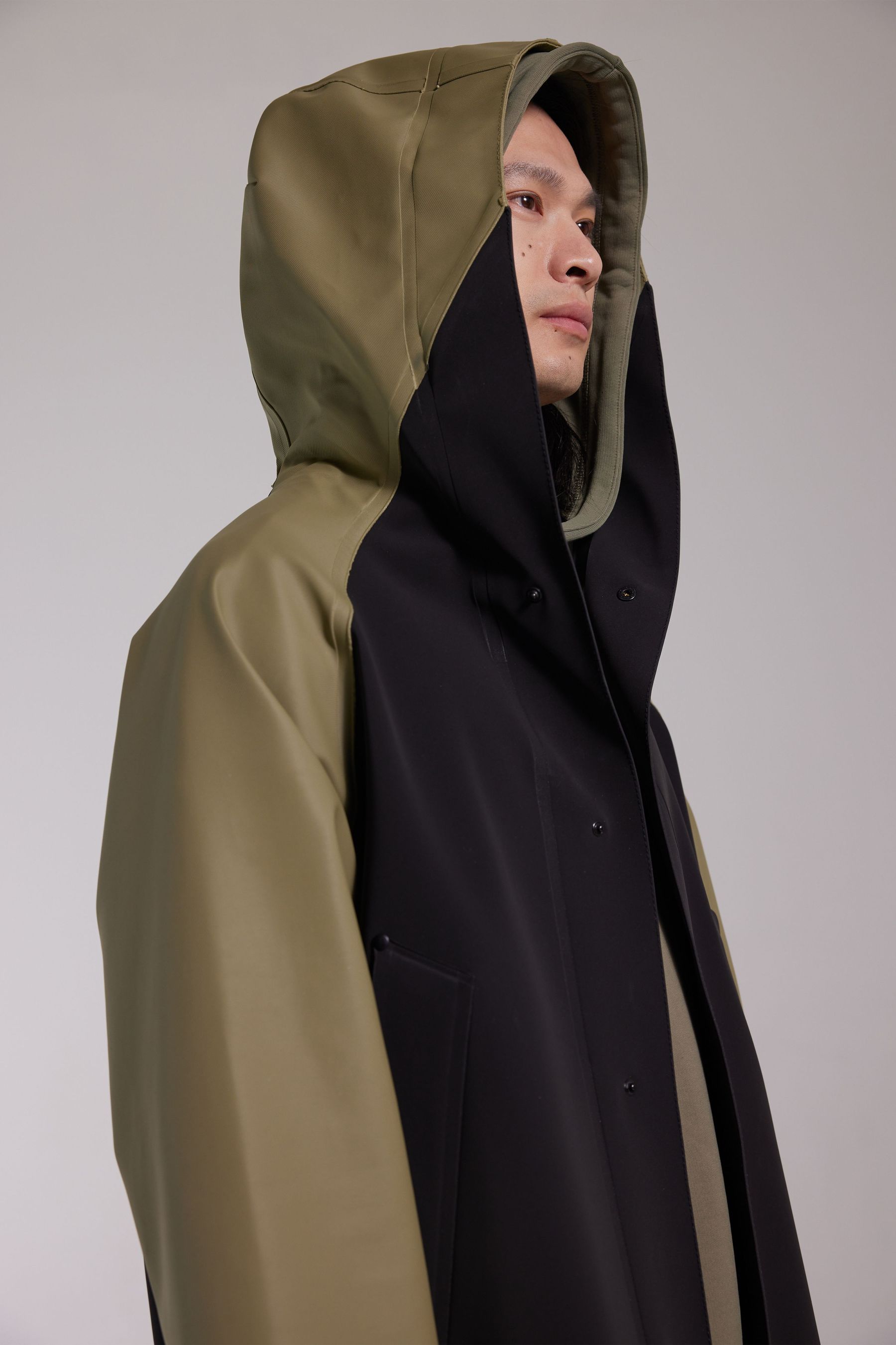 stutterheim bergamo hooded jacket aloe men jackets raincoats