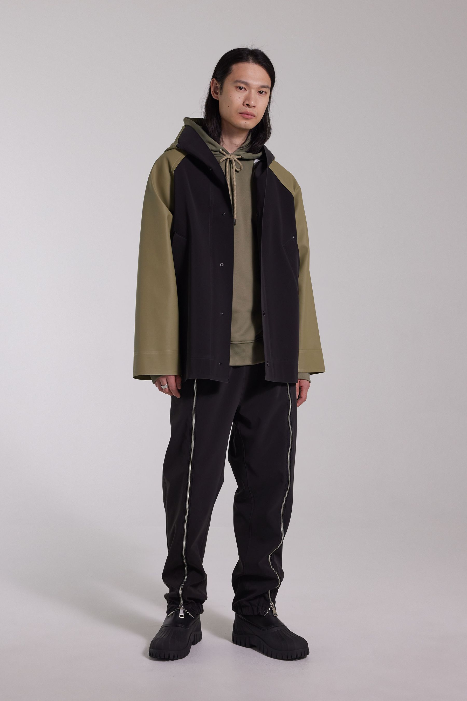 stutterheim bergamo hooded jacket aloe men jackets raincoats