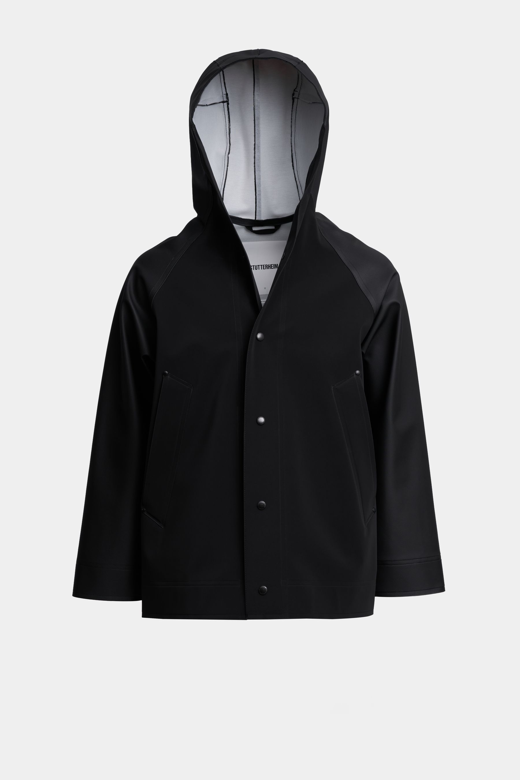 stutterheim bergamo hooded jacket black men jackets raincoats