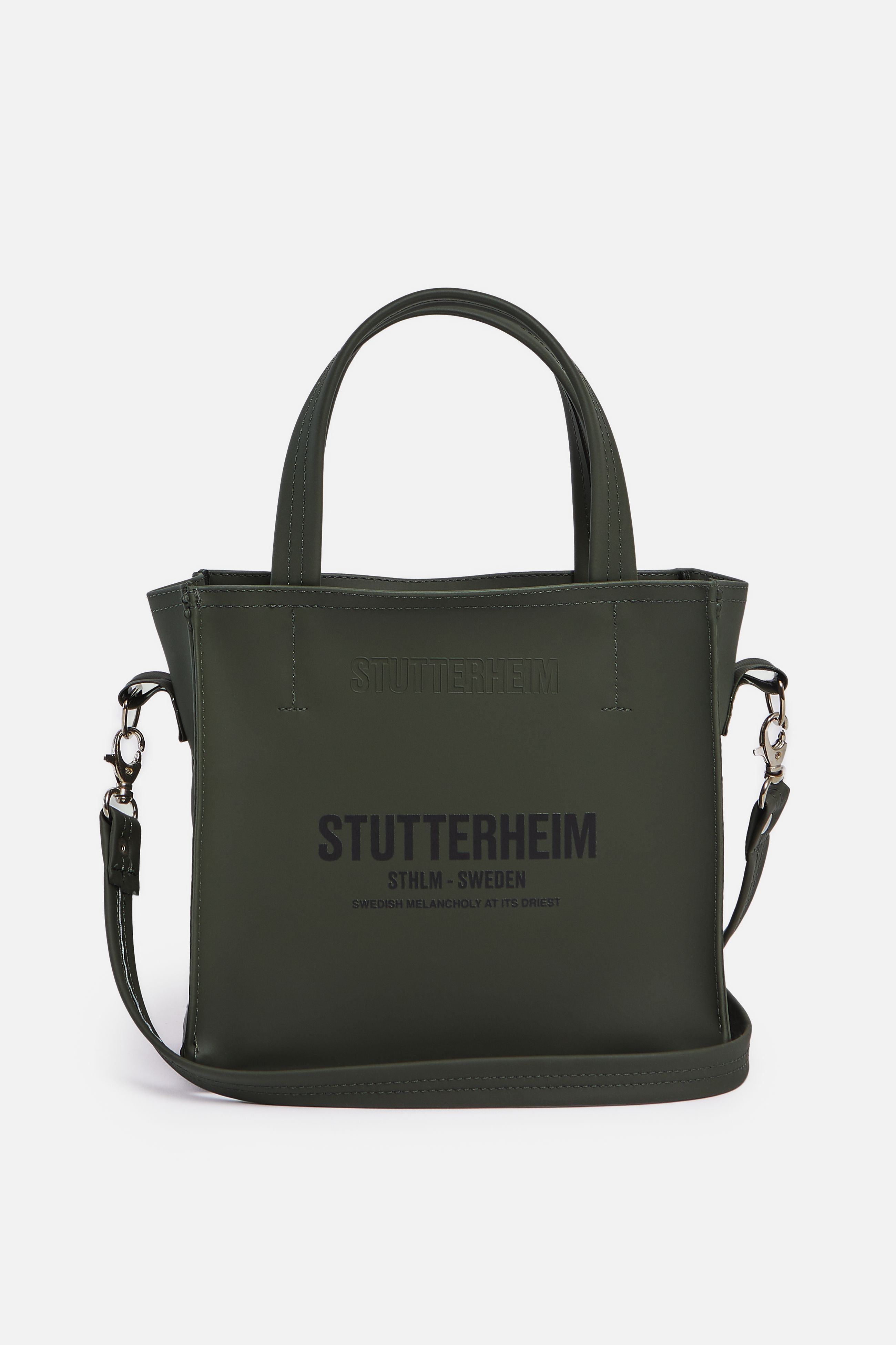 stutterheim biblio bag green accessories bags handbags