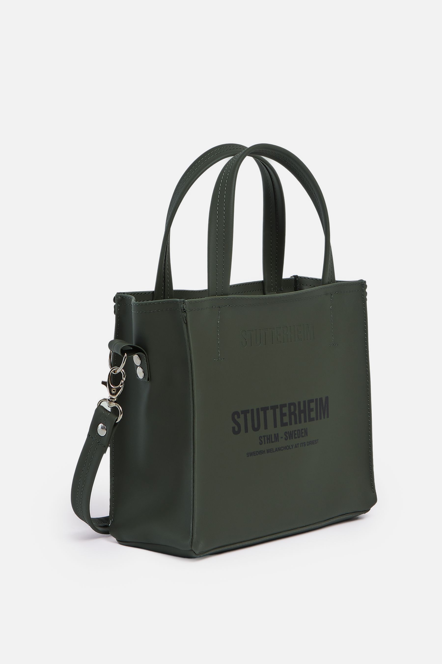 stutterheim biblio bag green accessories bags handbags