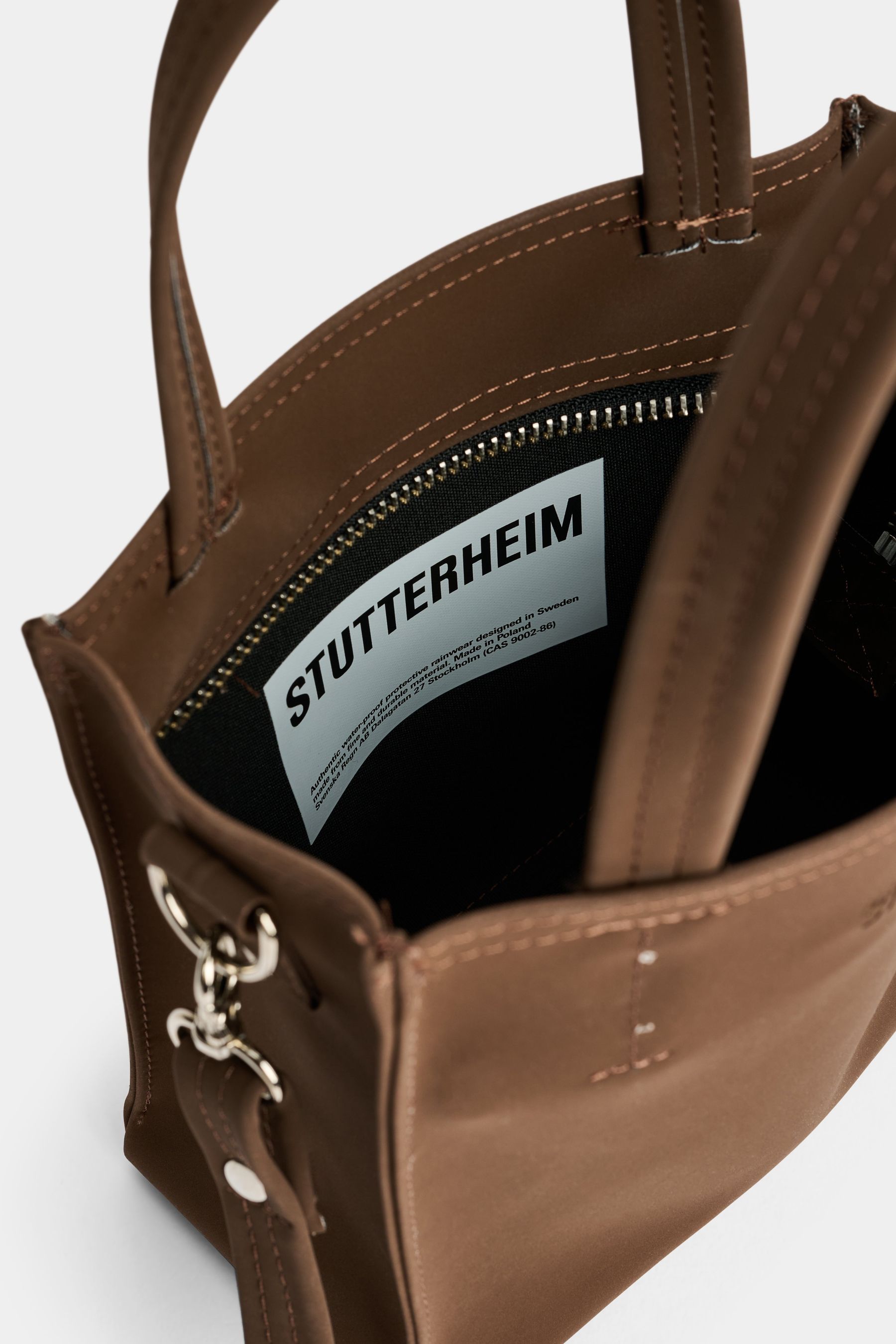 stutterheim biblio bag matte dark brown accessories bags handbags