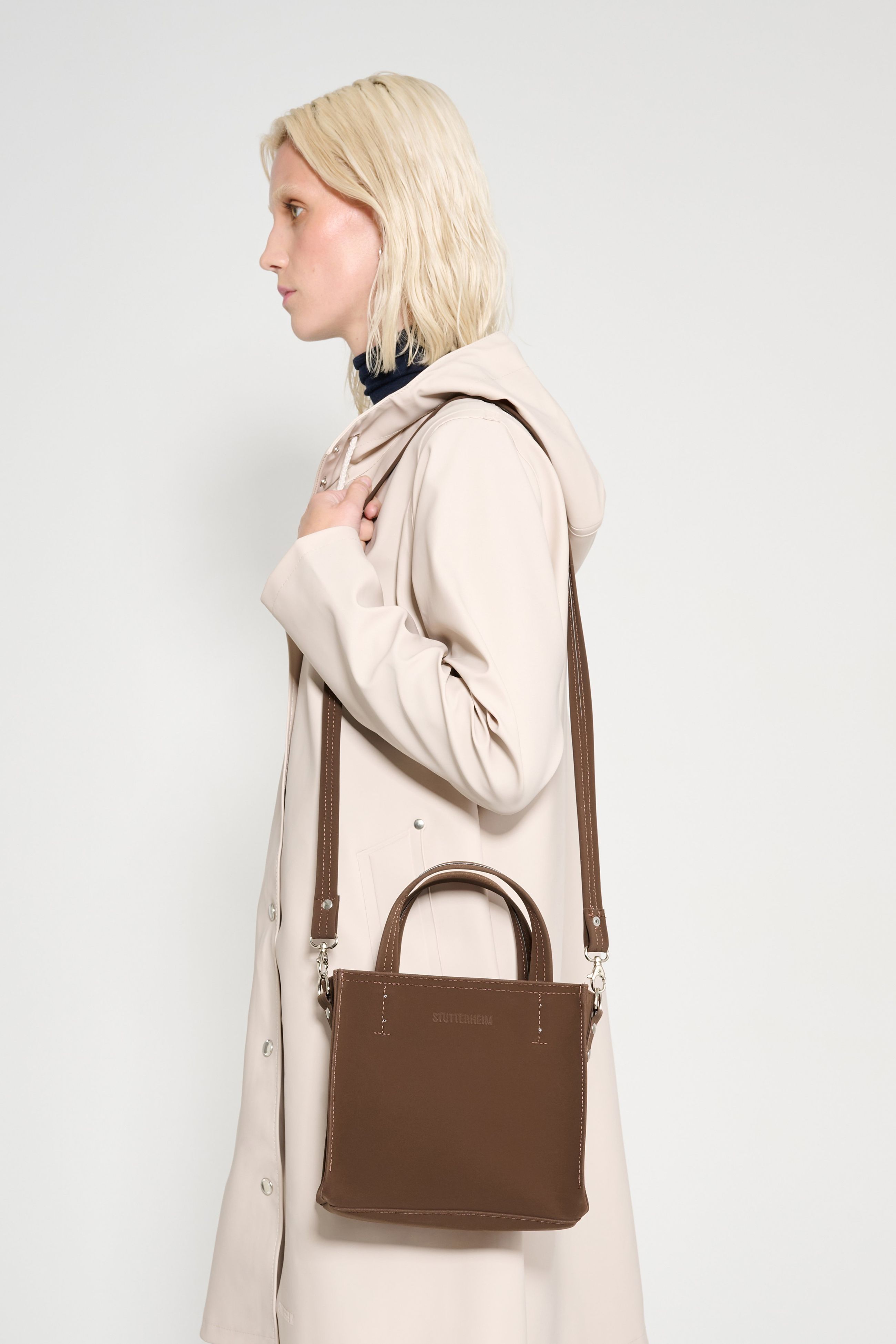 stutterheim biblio bag matte dark brown accessories bags handbags