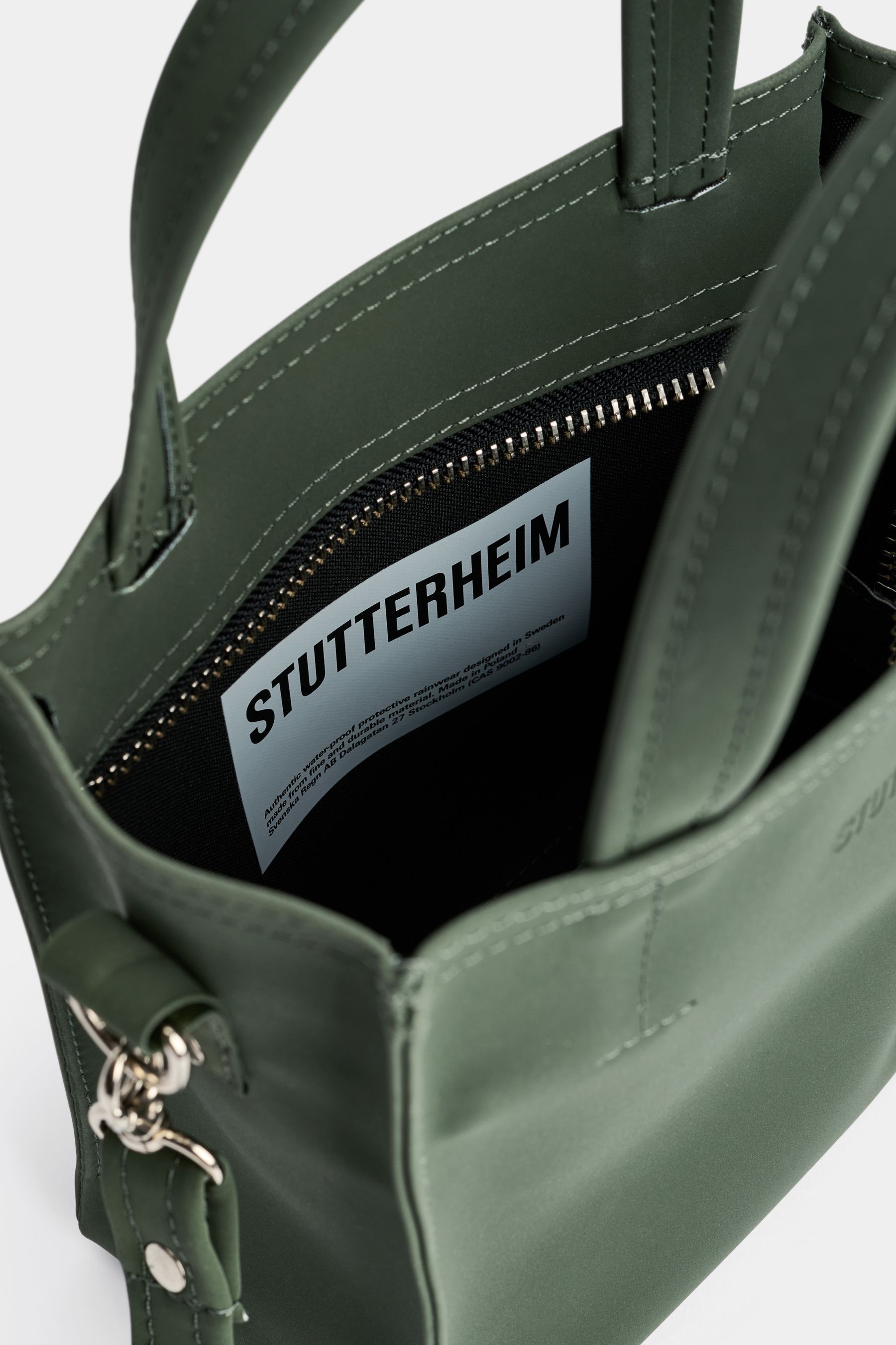 stutterheim biblio bag matte green accessories bags handbags