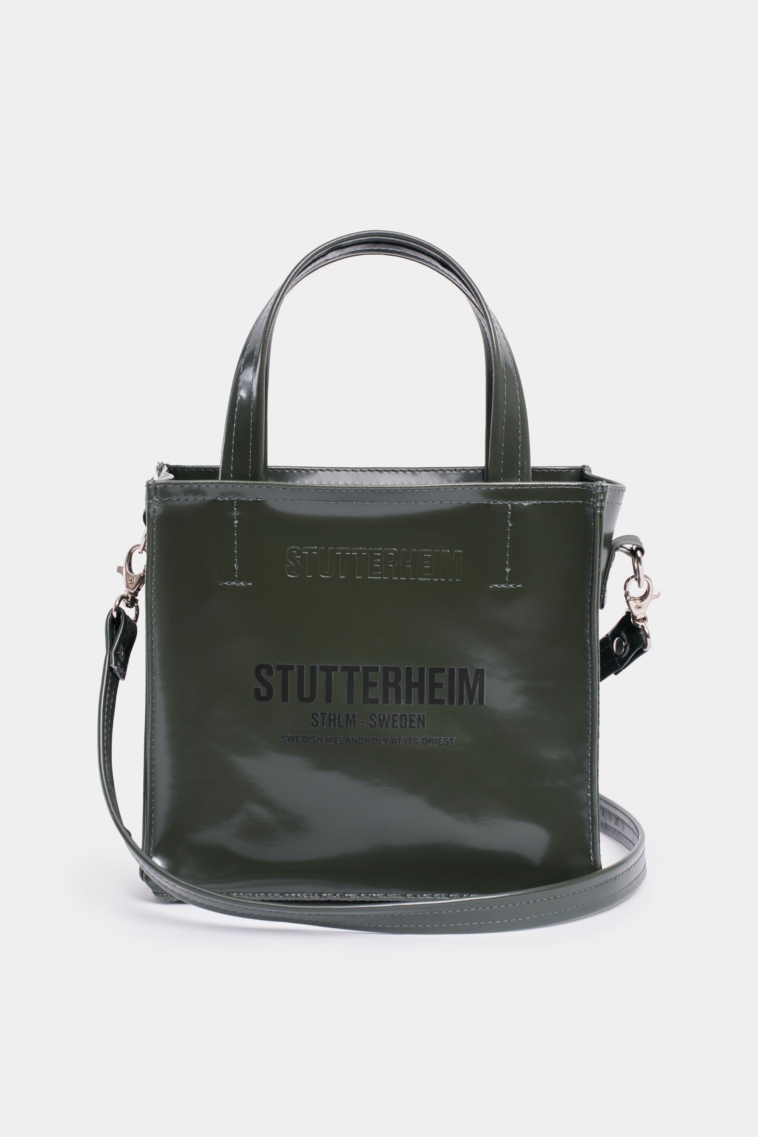 stutterheim biblio opal bag green accessories bags handbags