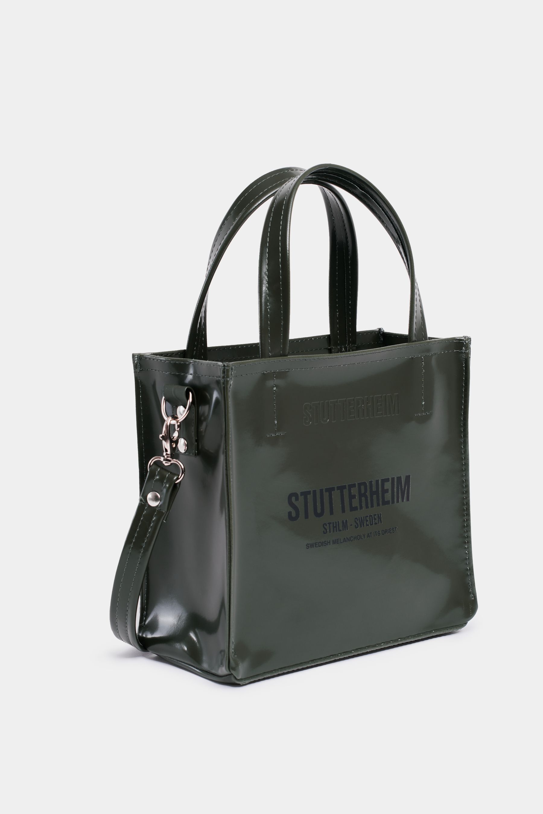 stutterheim biblio opal bag green accessories bags handbags