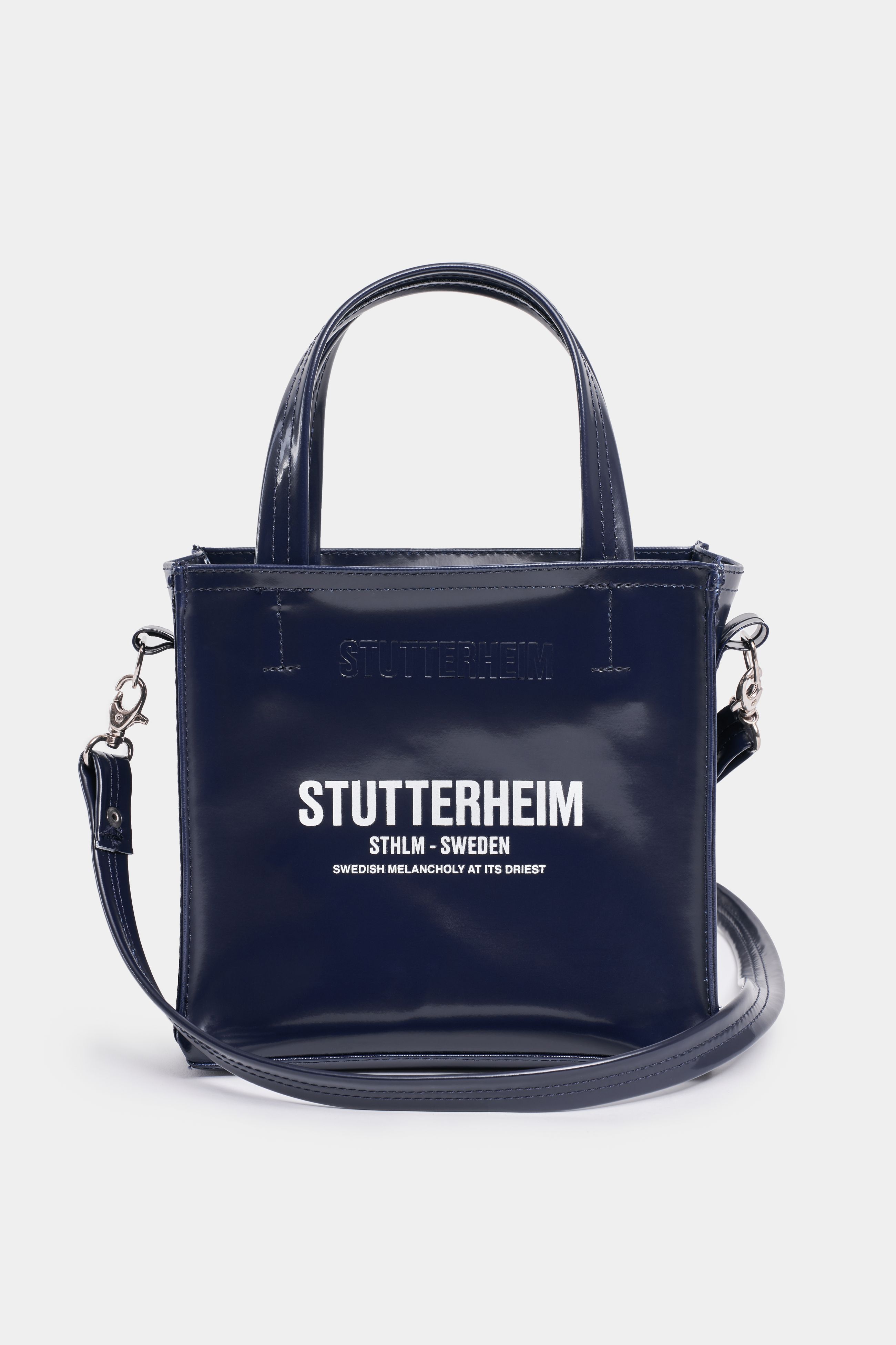 stutterheim biblio opal bag navy accessories bags handbags