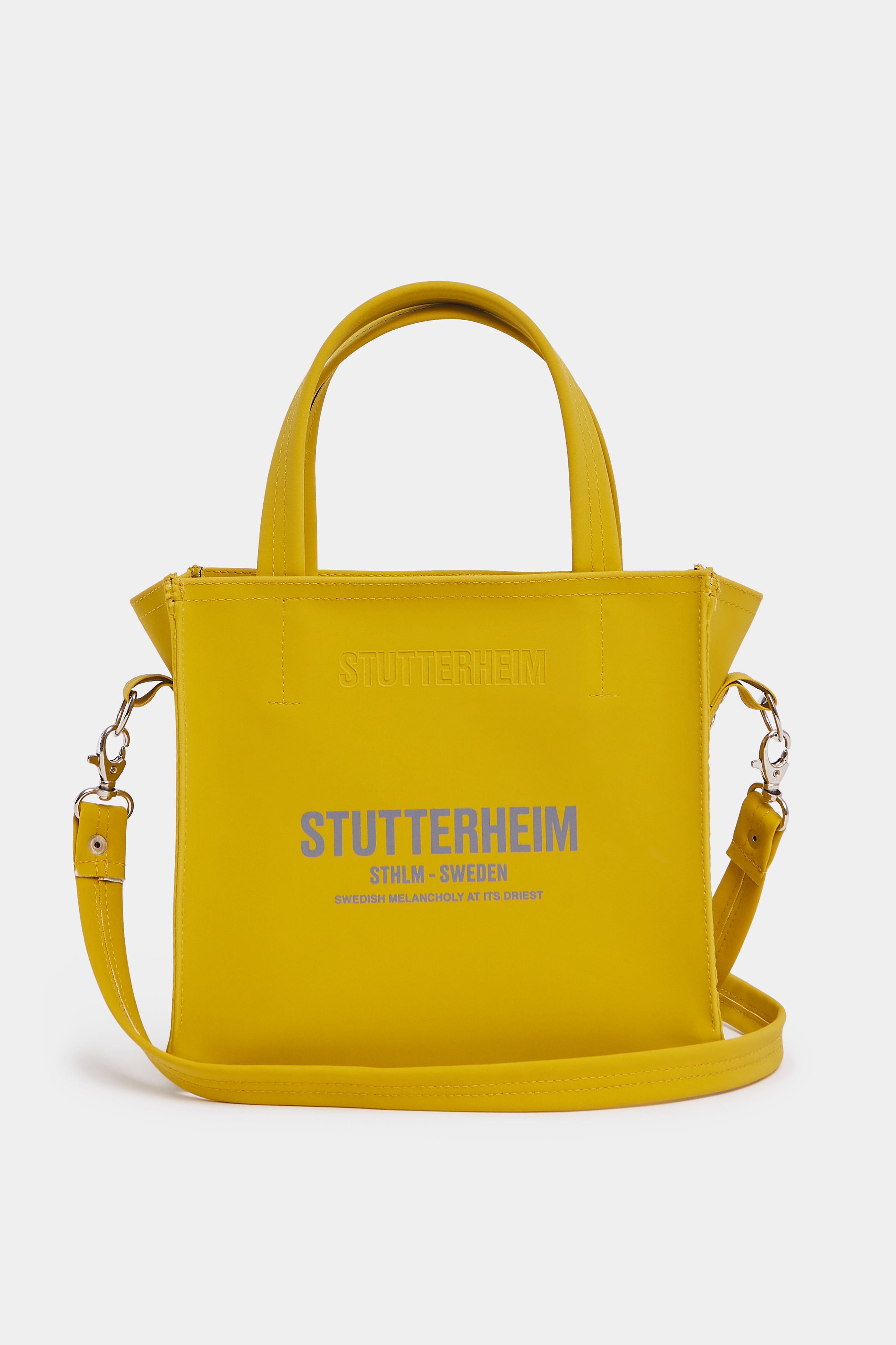 stutterheim biblio matte bag gold accessories bags handbags