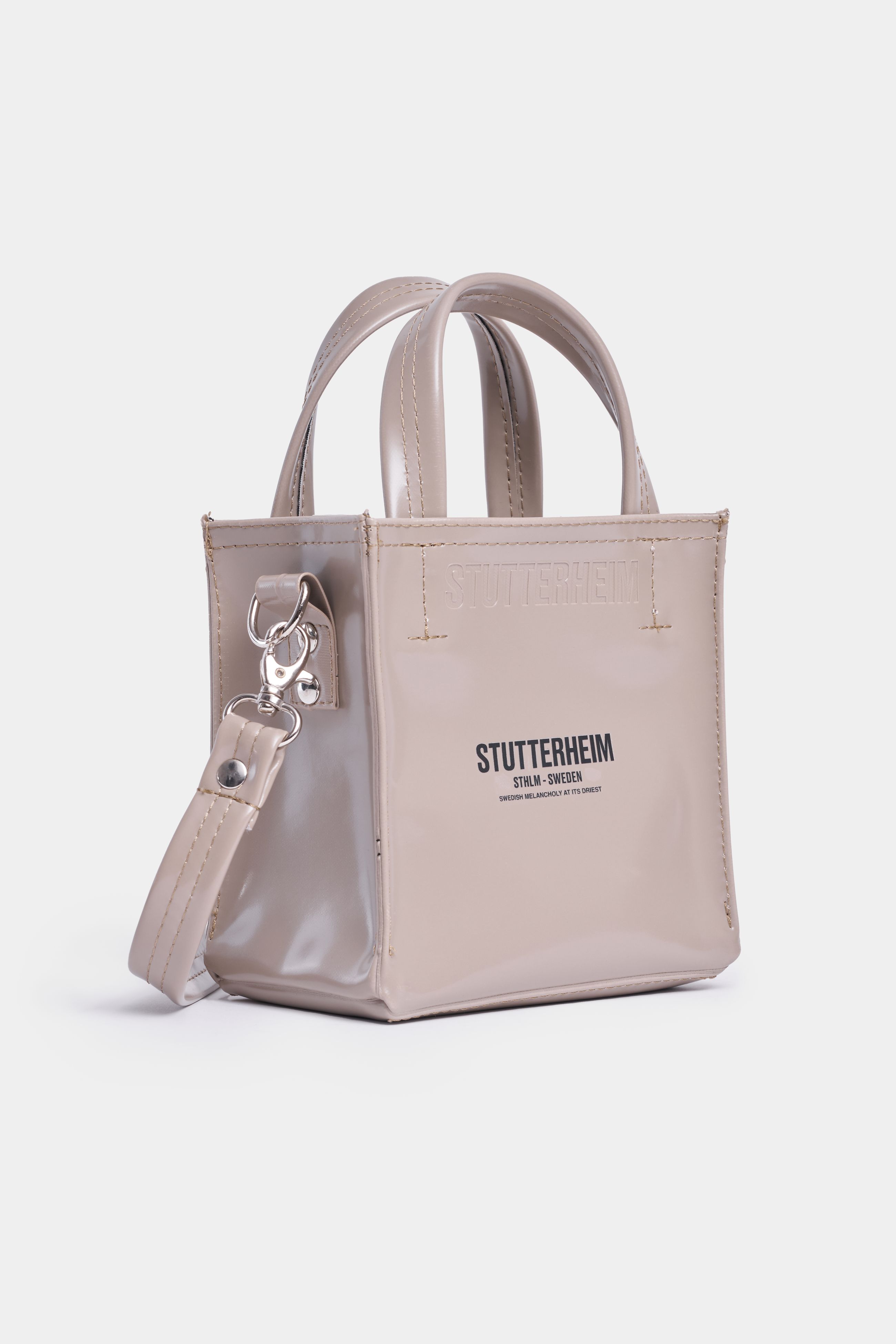 stutterheim biblio opal mini bag potato  aw24